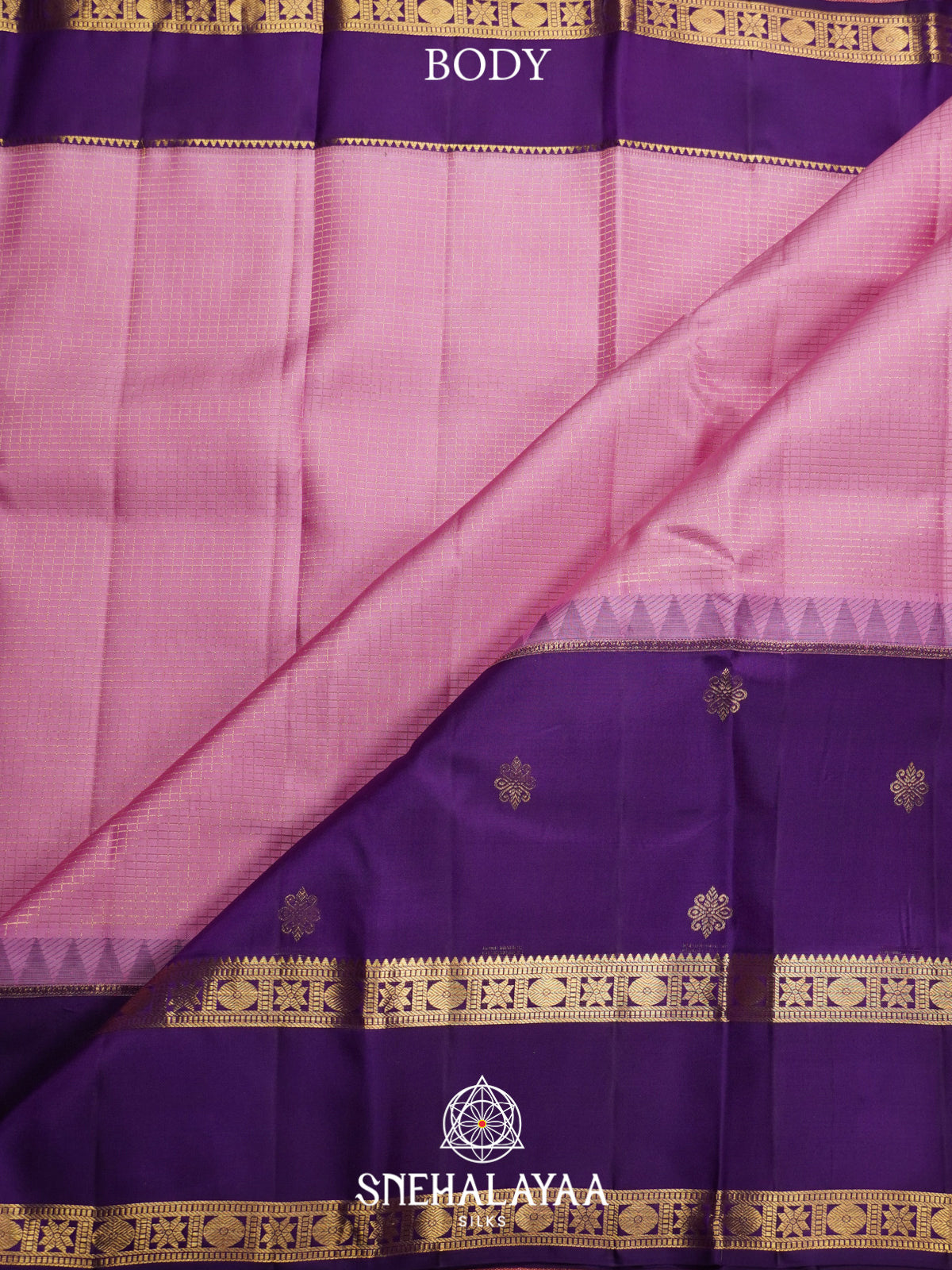 Pale Pink Kanjivaram Silk Saree