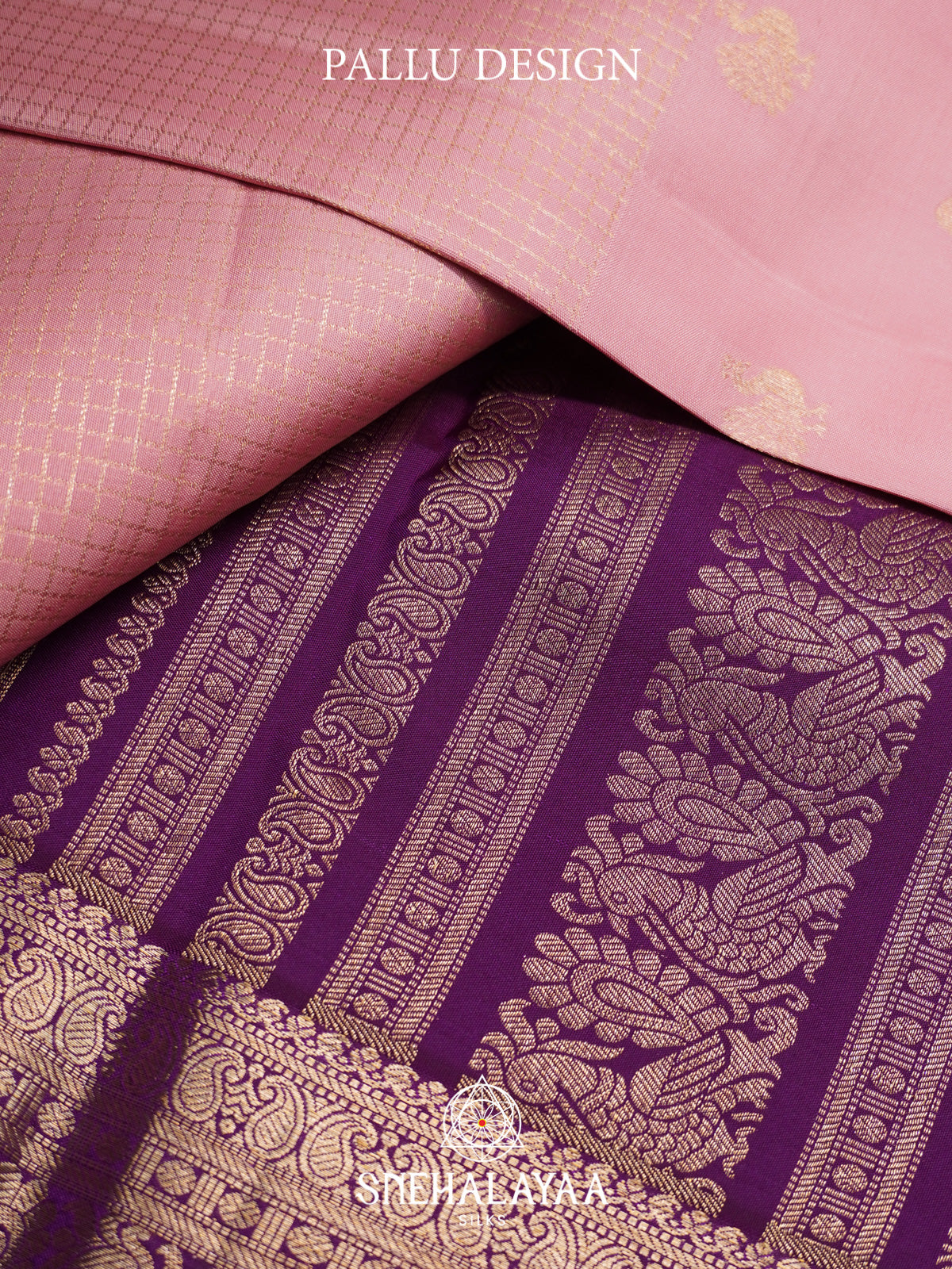 Mauve Pink Kanjivaram Silk Saree