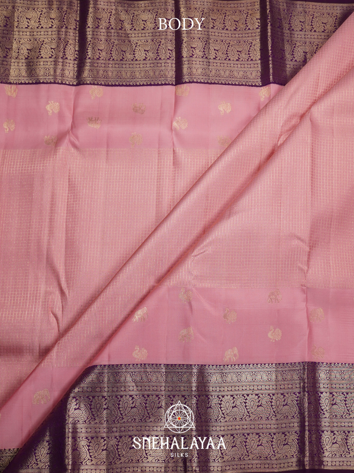 Mauve Pink Kanjivaram Silk Saree