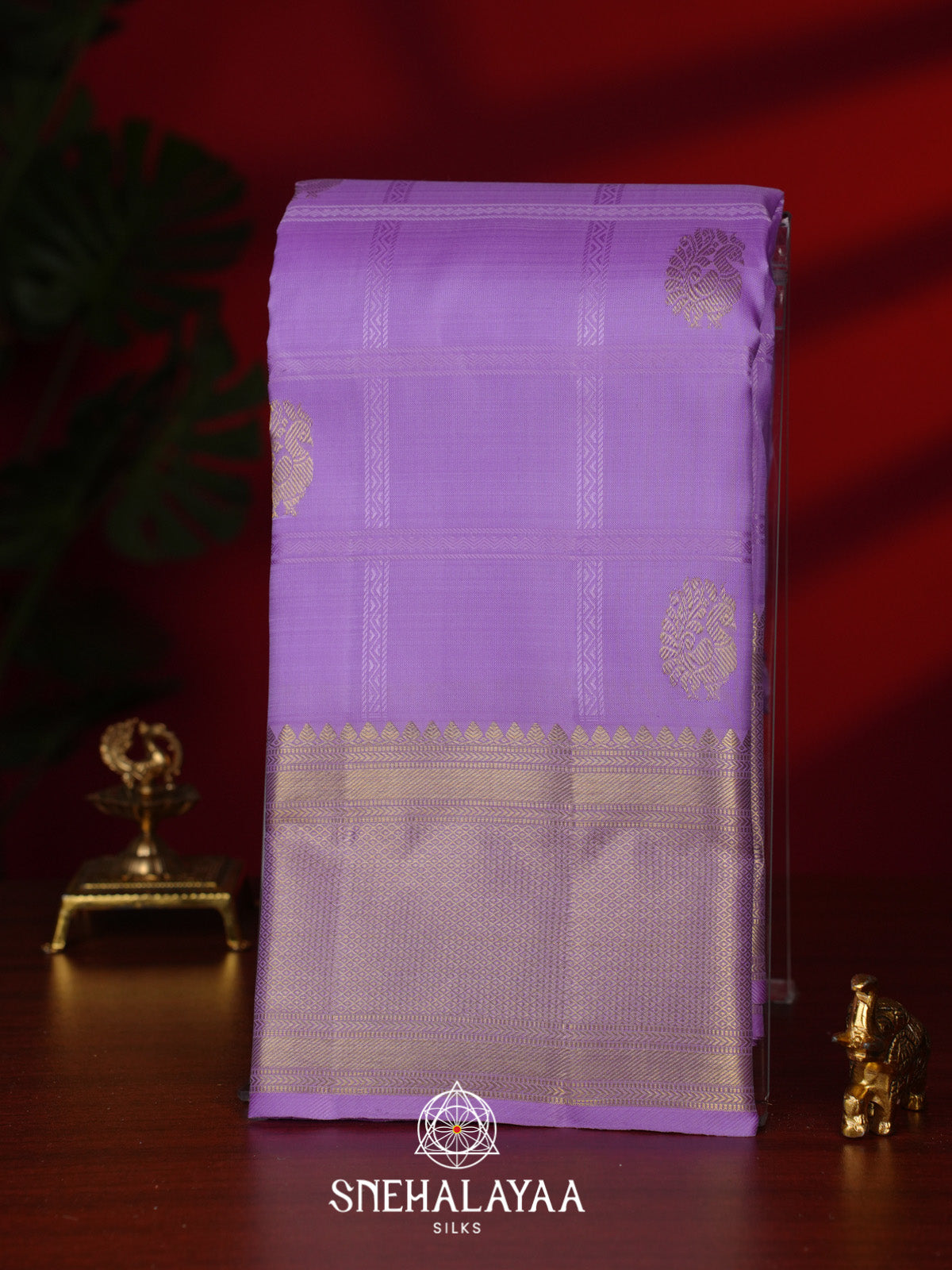 Lilac Kanjivaram Silk Saree
