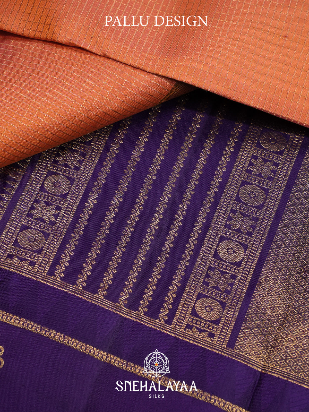 Peach Kanjivaram Silk Saree