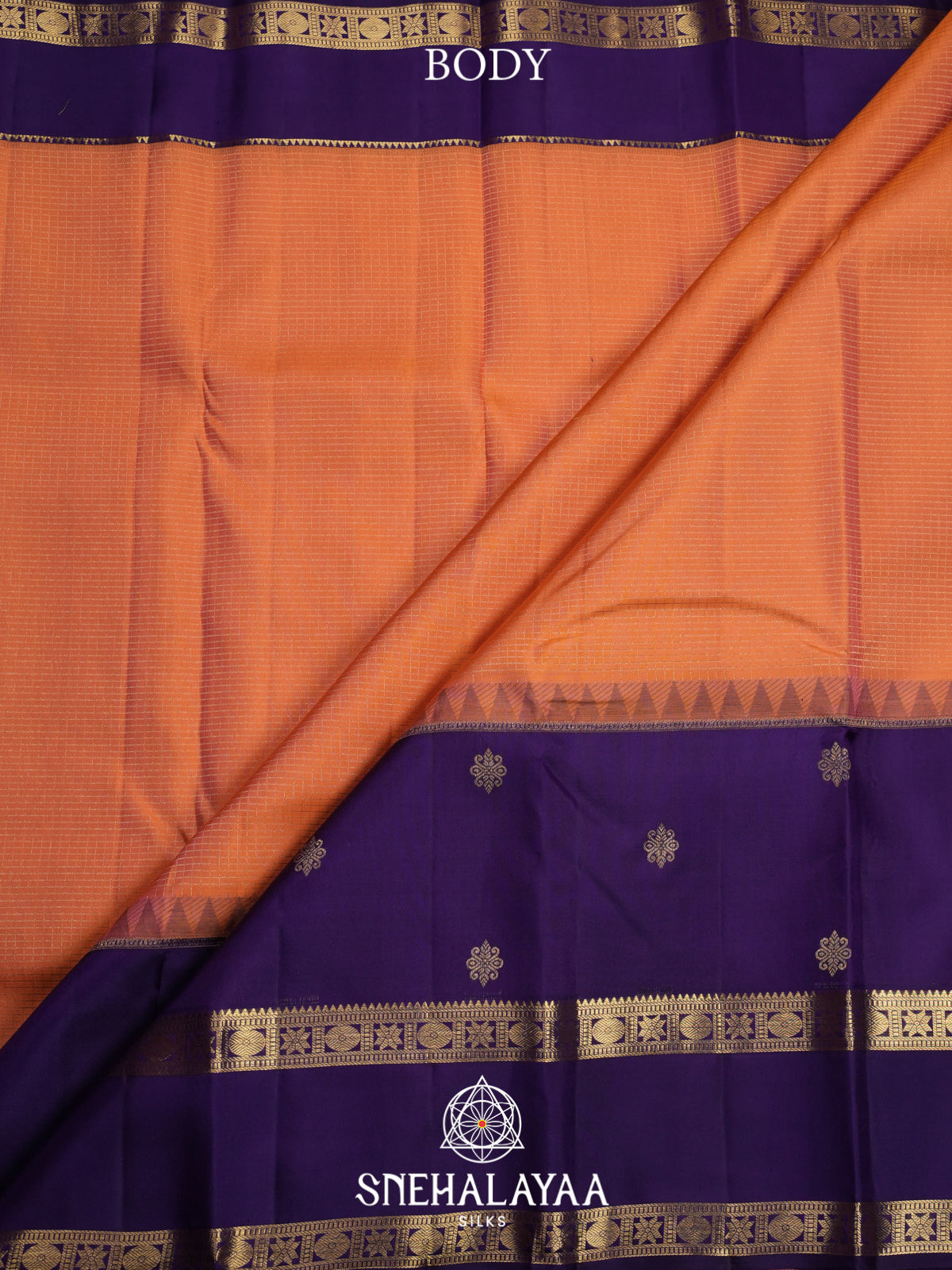 Peach Kanjivaram Silk Saree