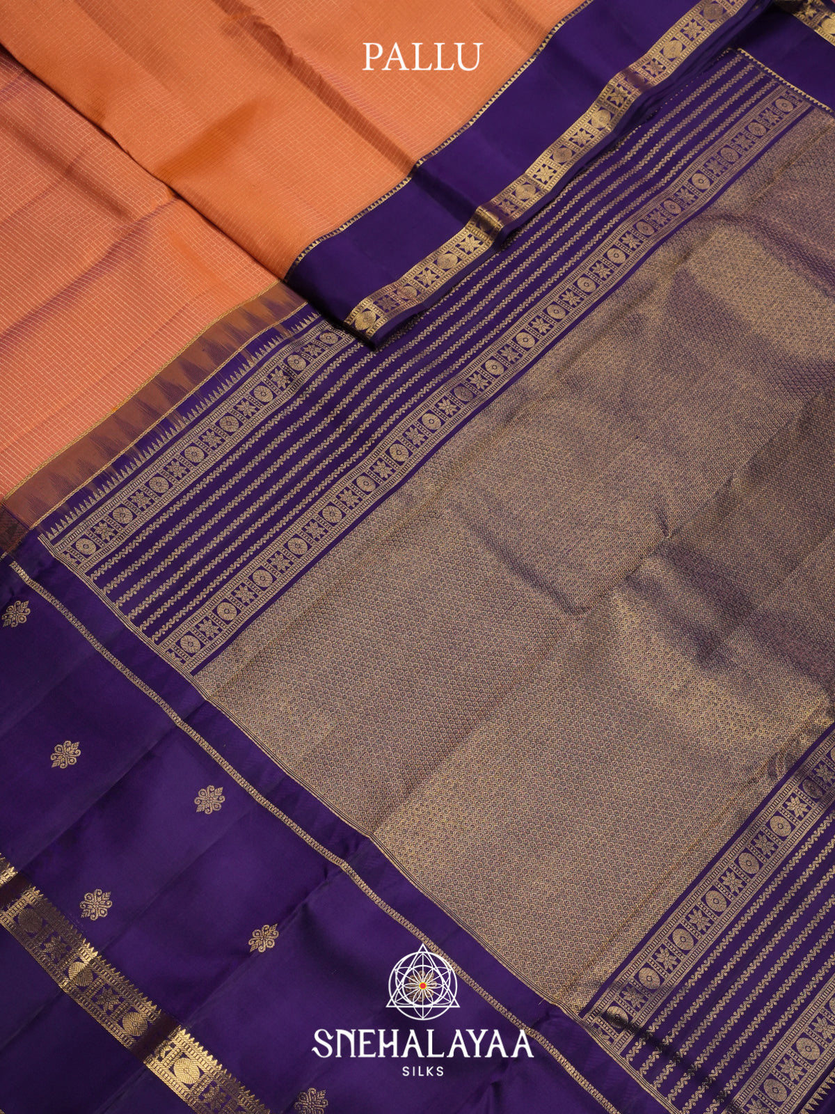 Peach Kanjivaram Silk Saree