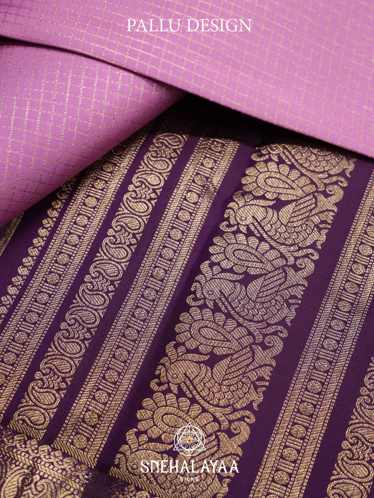 Lavender Kanjivaram Silk Saree