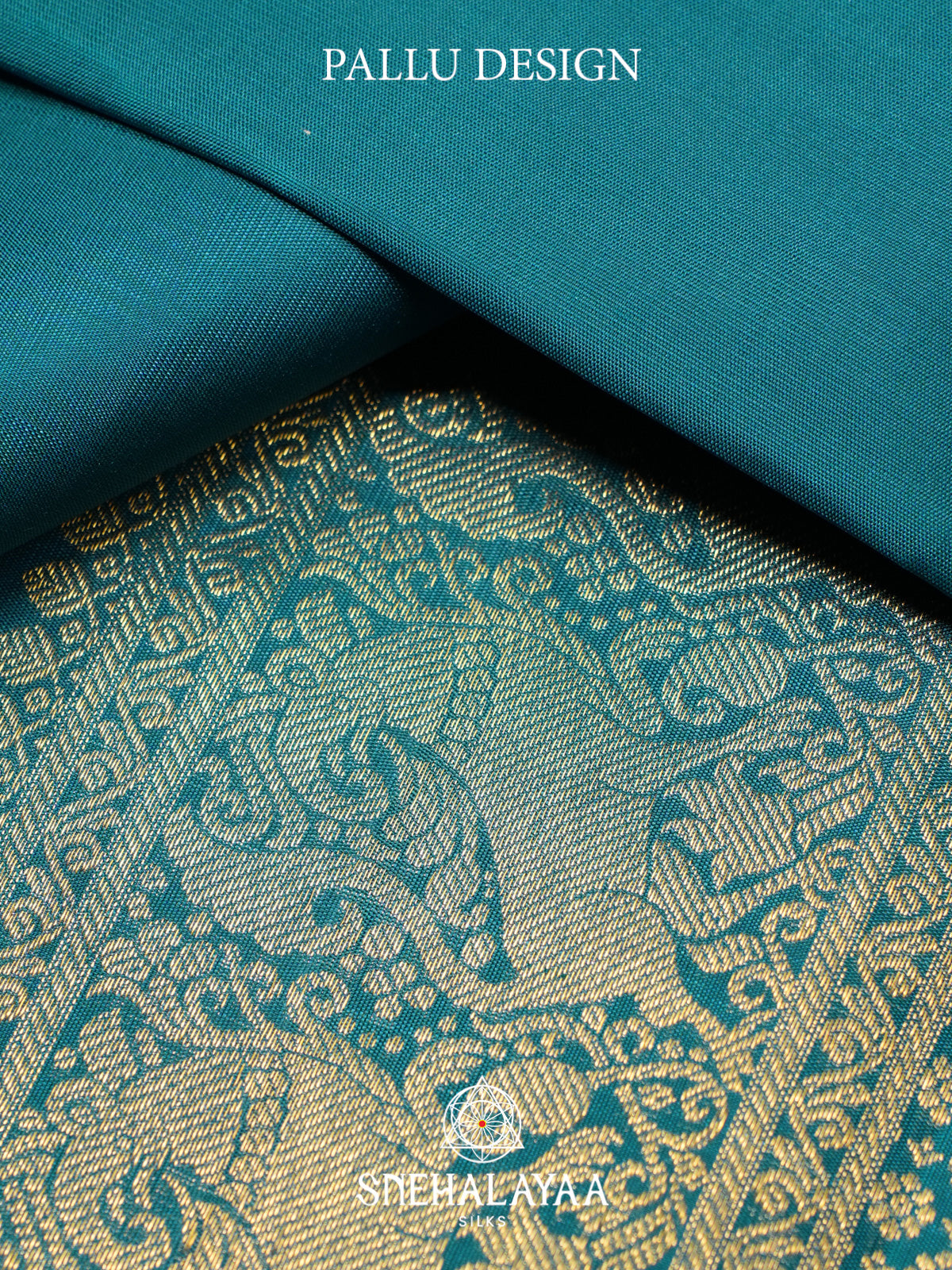 Teal Green Kanjivaram Silk Saree