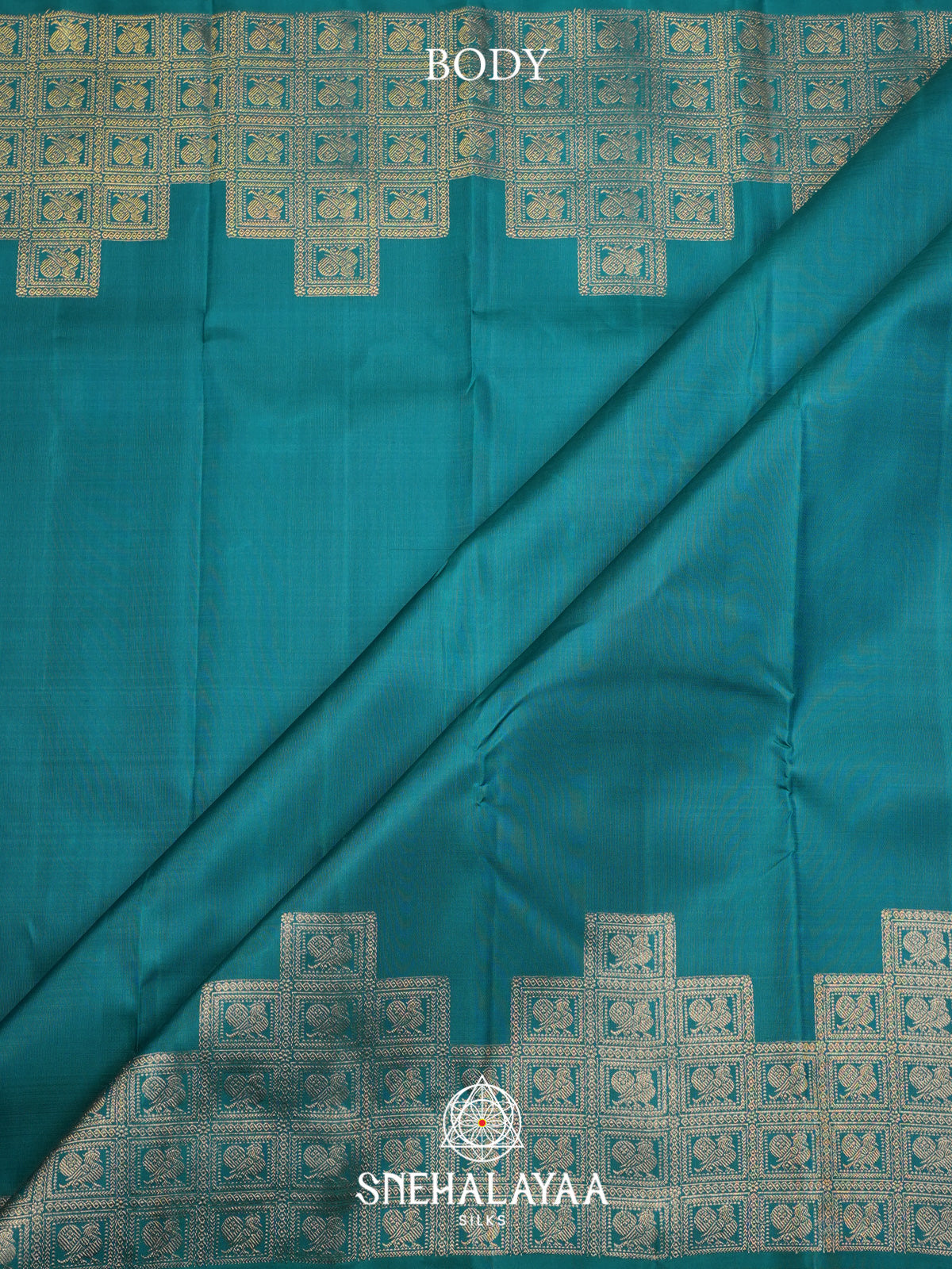 Teal Green Kanjivaram Silk Saree