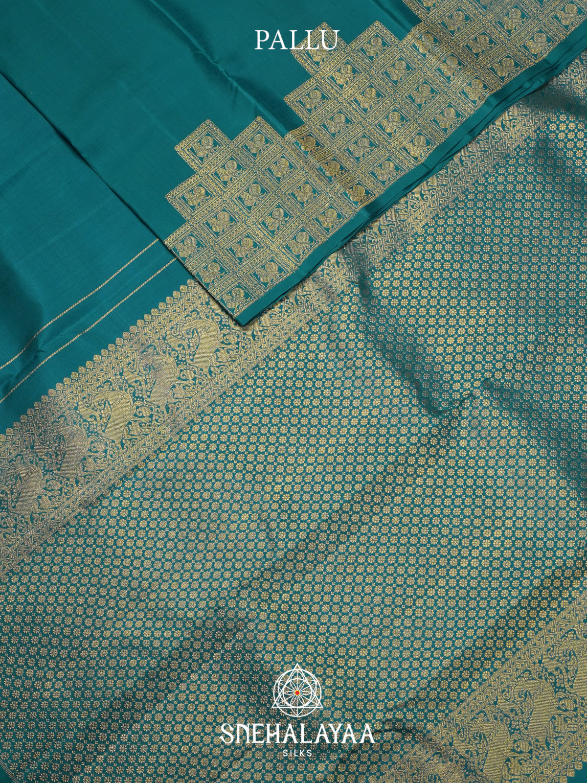 Teal Green Kanjivaram Silk Saree