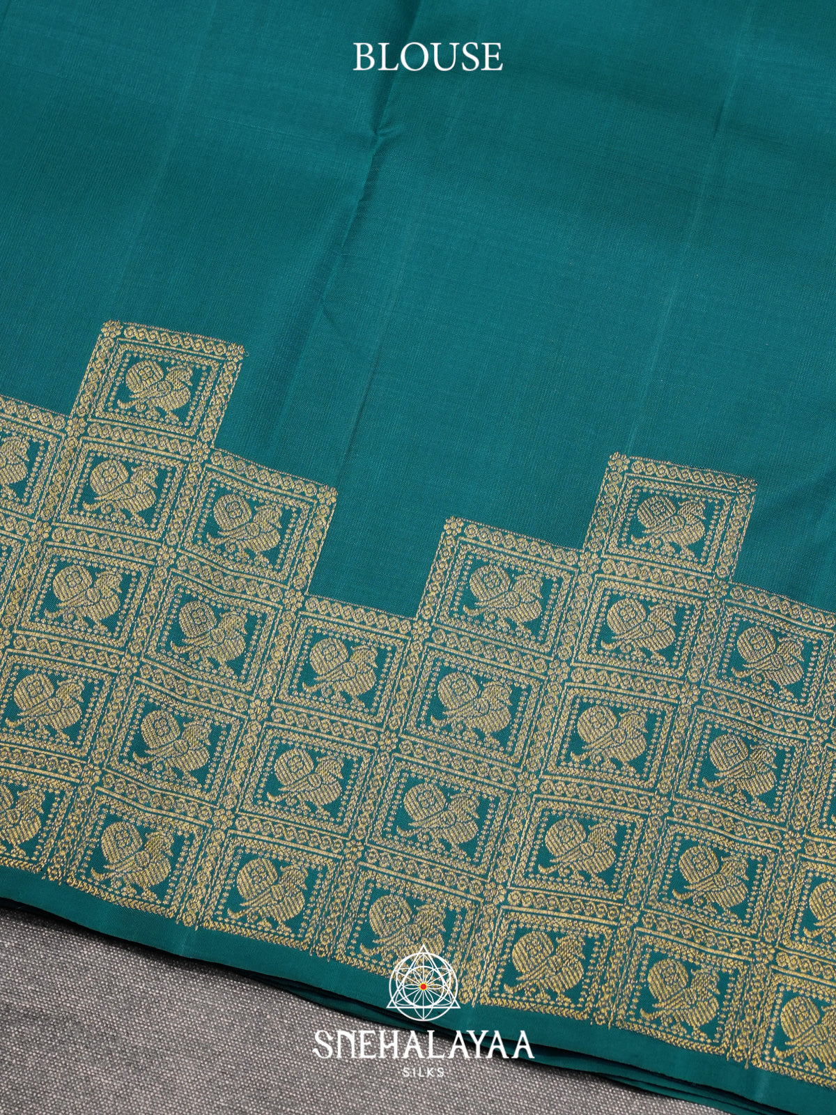 Teal Green Kanjivaram Silk Saree