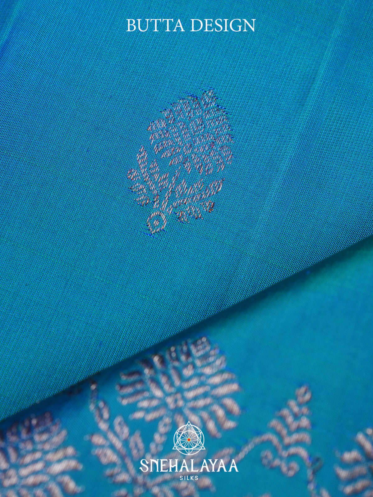 Peacock Blue Kanjivaram Silk Saree