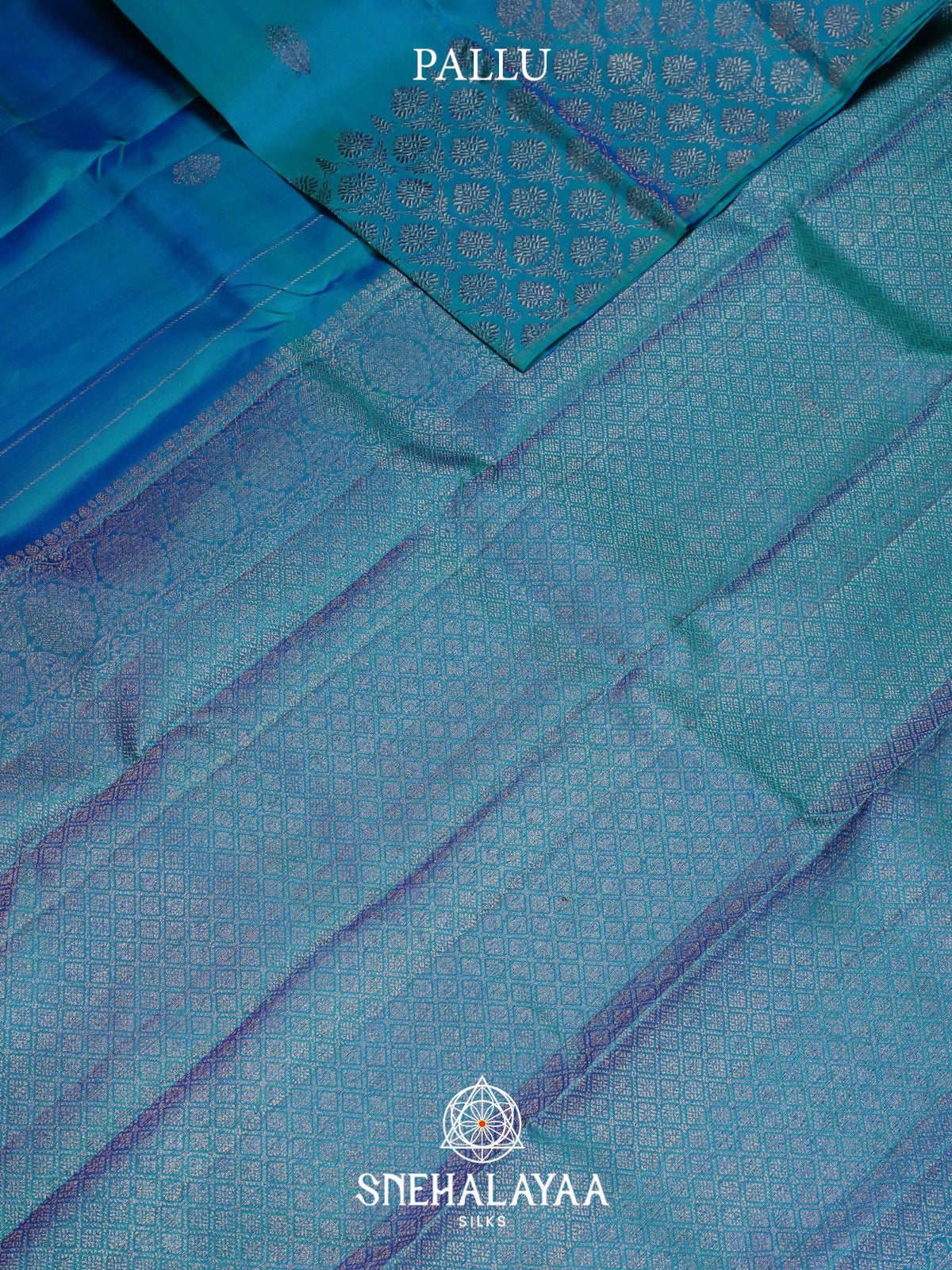 Peacock Blue Kanjivaram Silk Saree