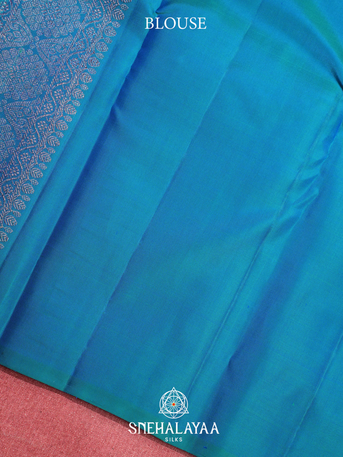 Peacock Blue Kanjivaram Silk Saree