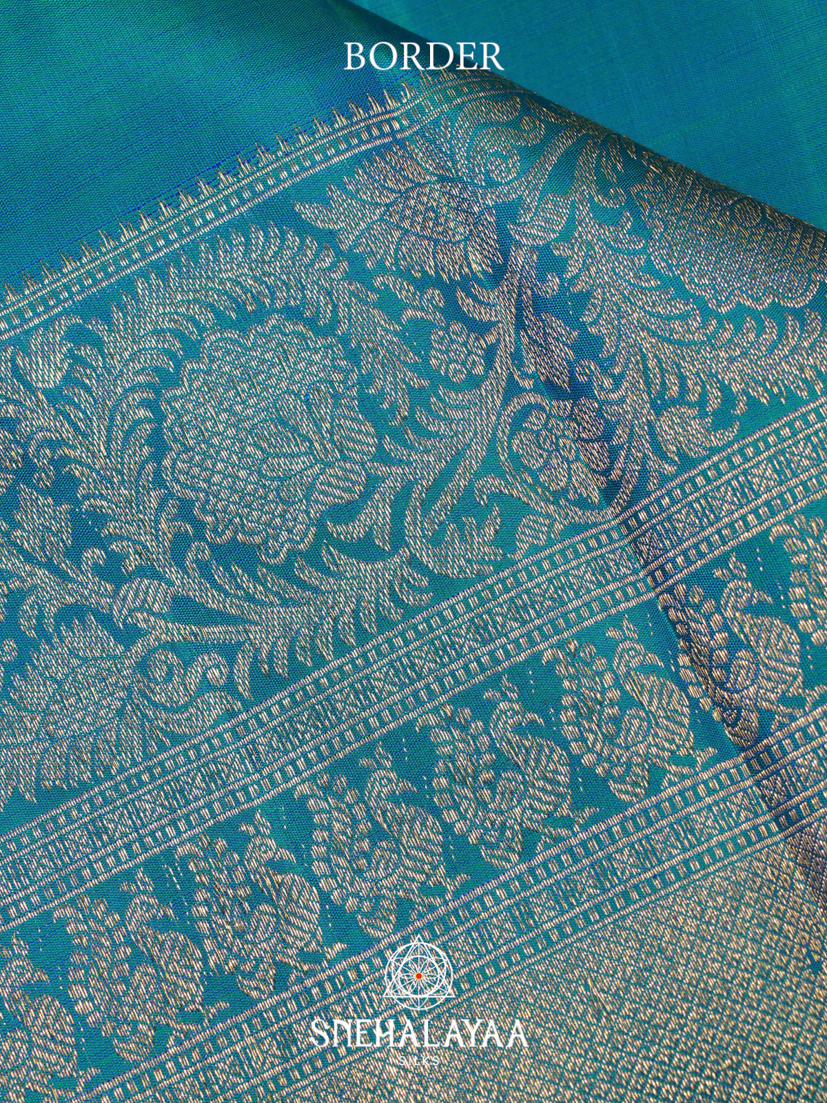 Peacock Blue Kanjivaram Silk Saree