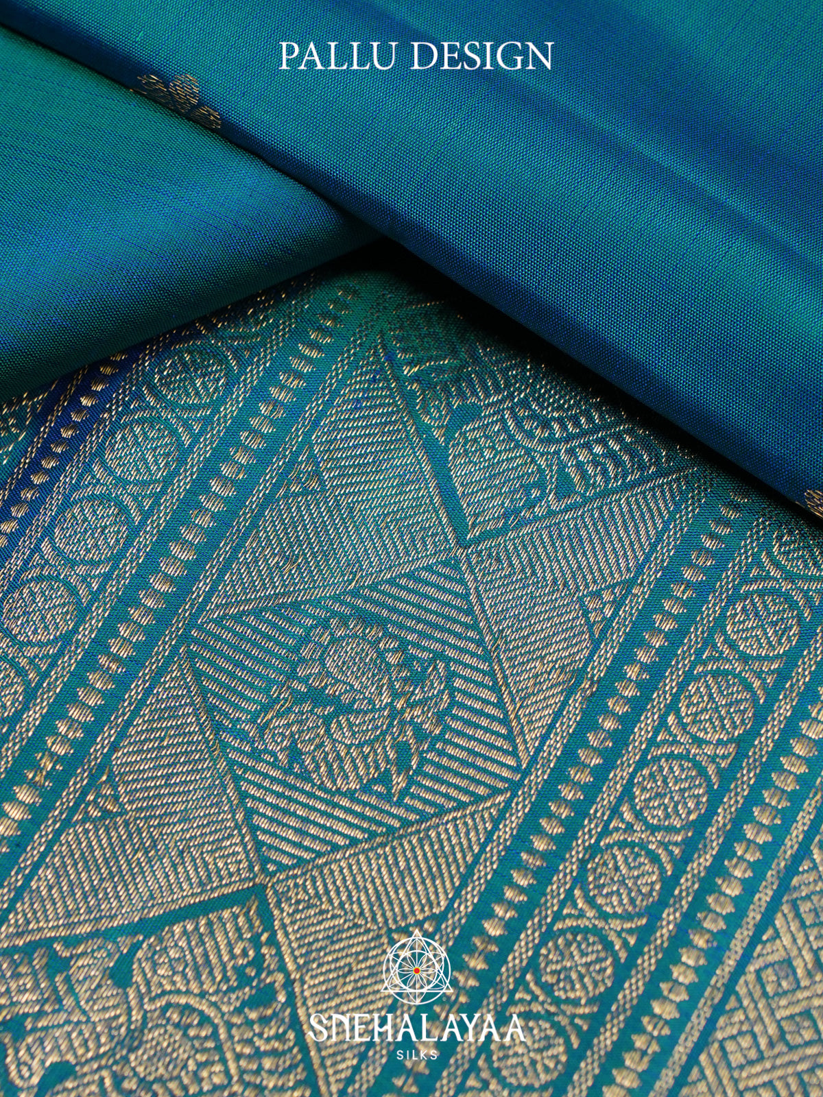 Peacock Blue Kanjivaram Silk Saree