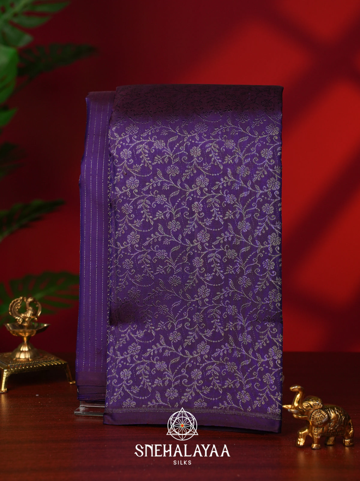 Purple Kanjivaram Silk Saree