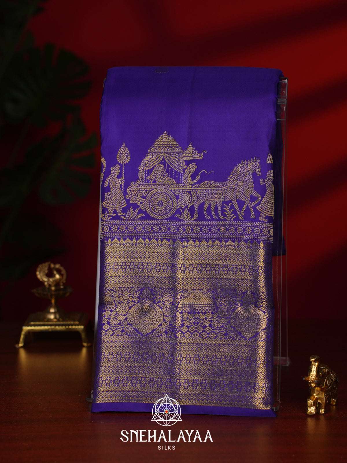 Purple Kanjivaram Silk Saree