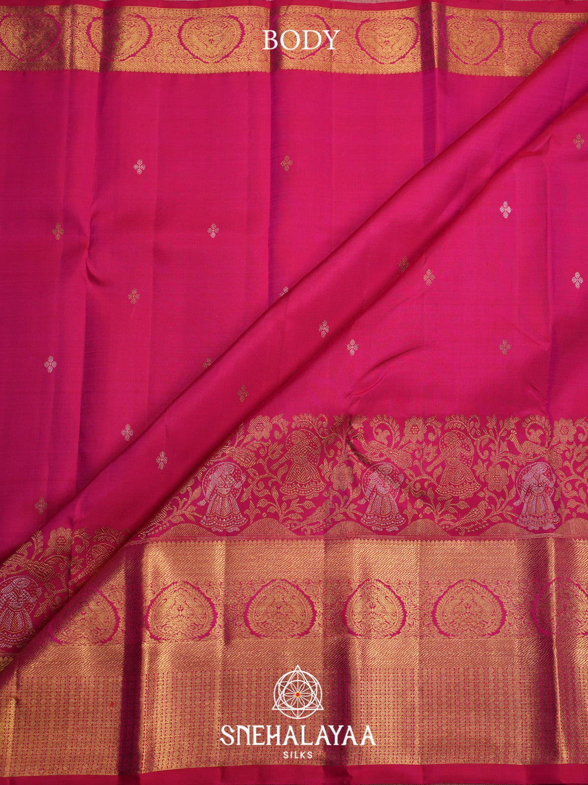 Ruby Red Kanjivaram Silk Saree