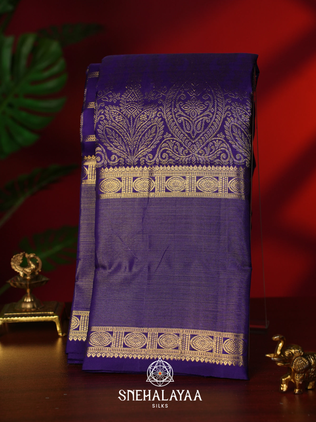 Purple Kanjivaram Silk Saree