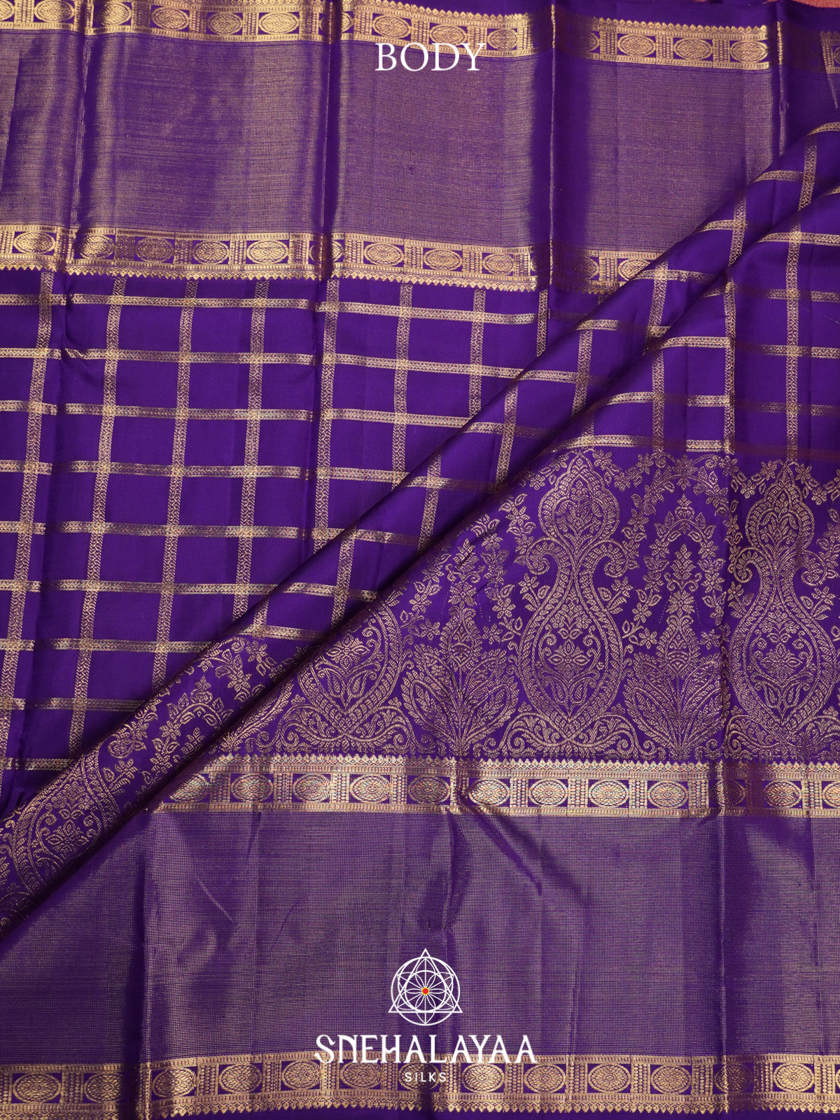 Purple Kanjivaram Silk Saree
