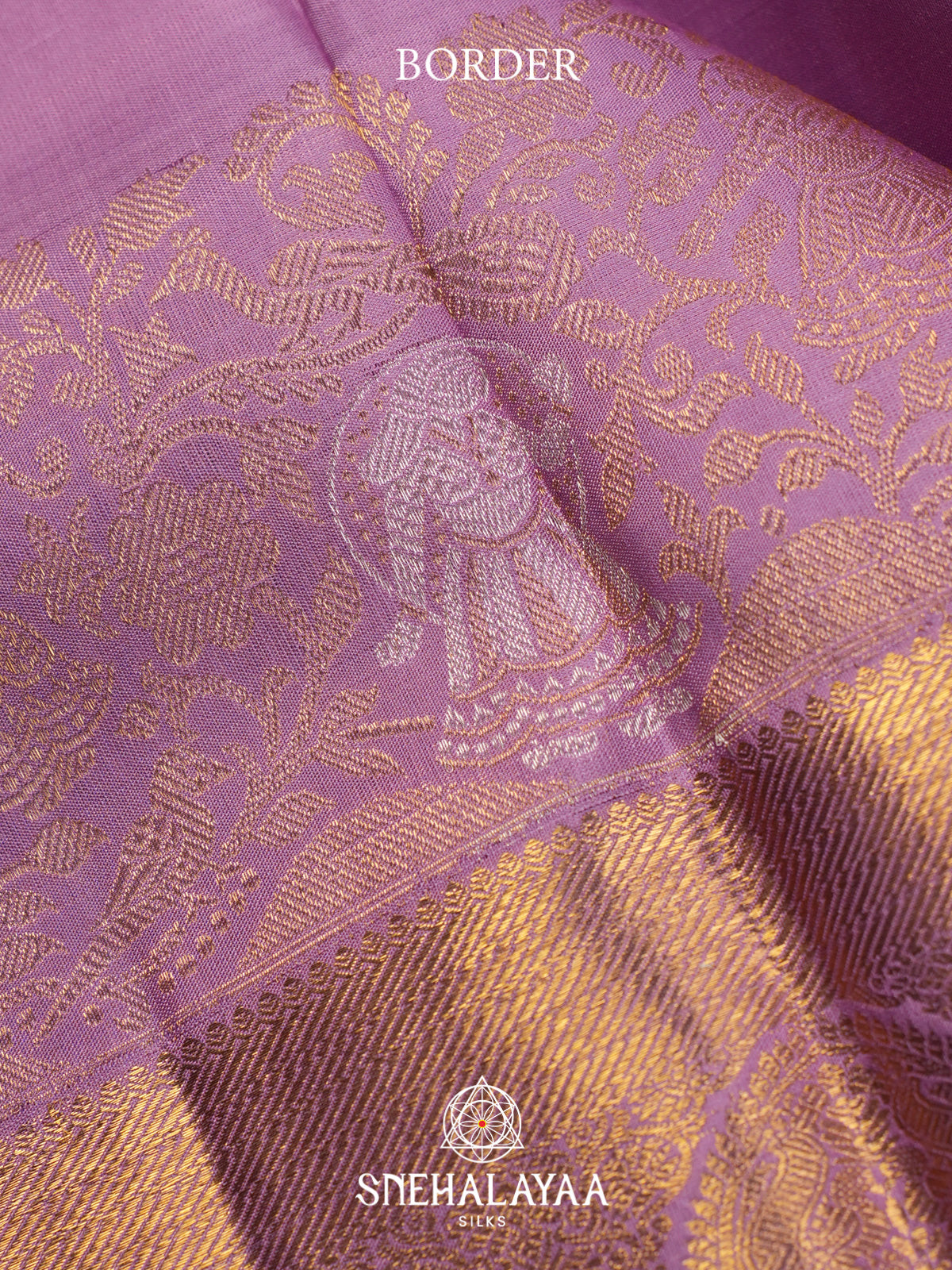 Pale Lilac Kanjivaram Silk Saree