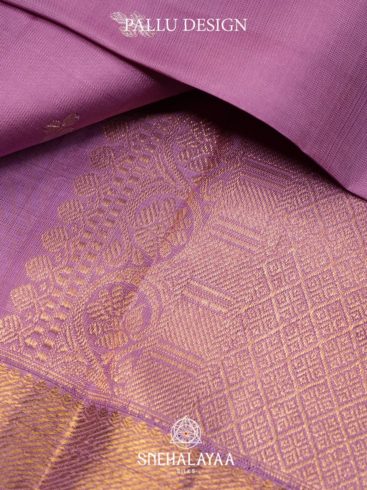 Pale Lilac Kanjivaram Silk Saree