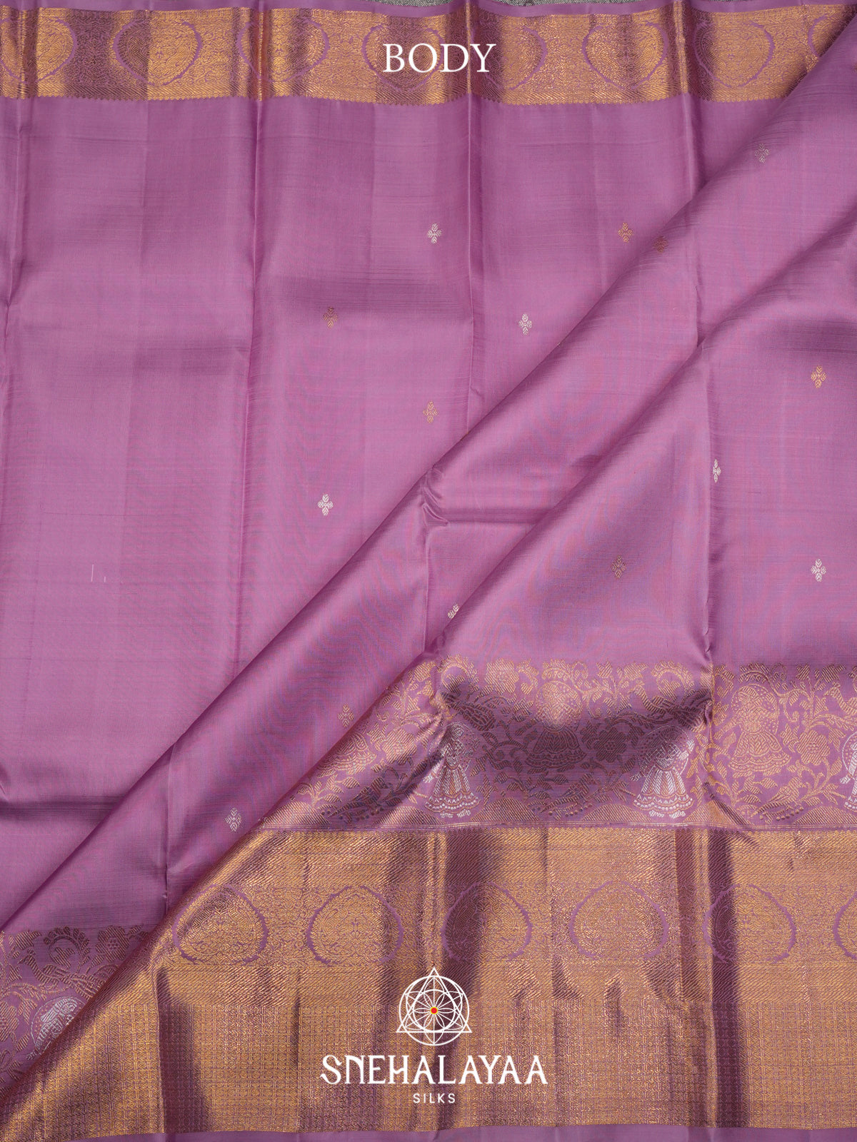 Pale Lilac Kanjivaram Silk Saree