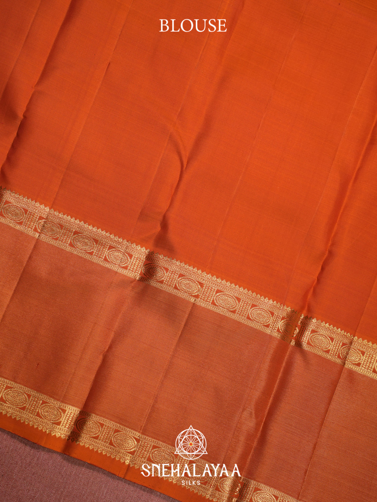 Rust Orange Kanjivaram Silk Saree