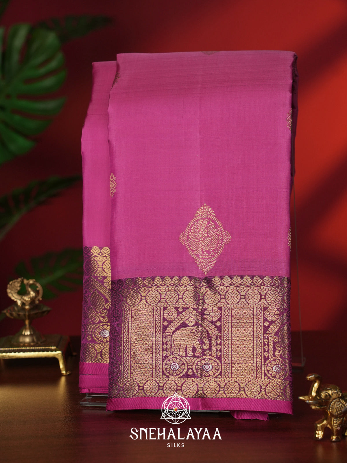 Pink Kanjivaram Silk Saree