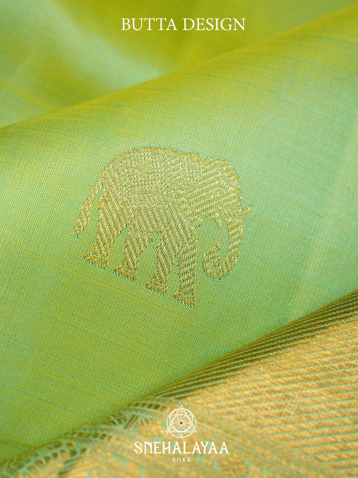 Lime Green Kanjivaram Silk Saree