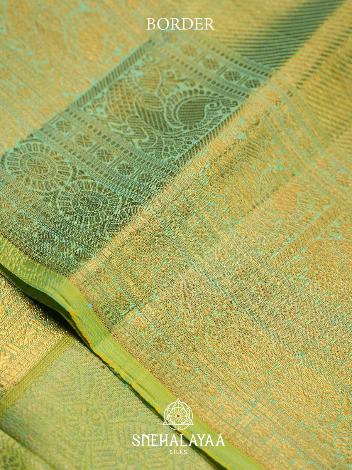 Lime Green Kanjivaram Silk Saree