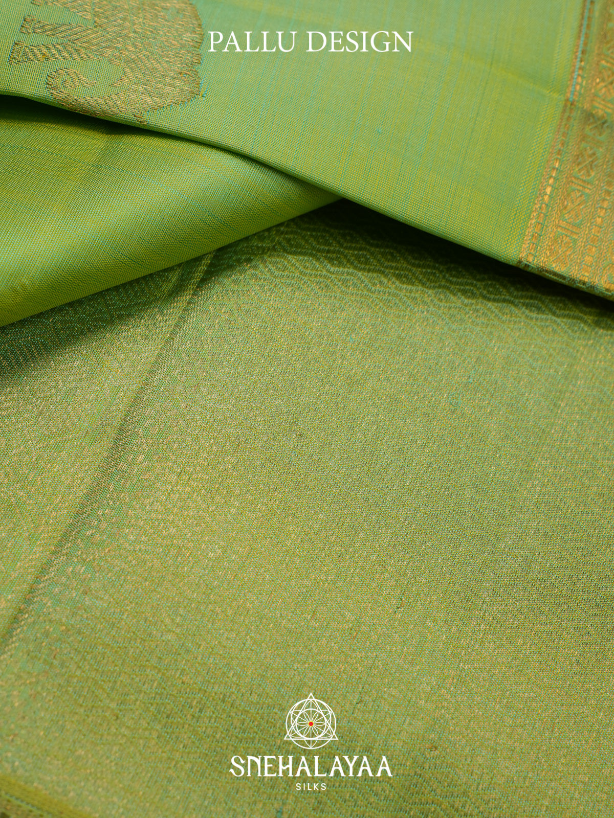 Lime Green Kanjivaram Silk Saree