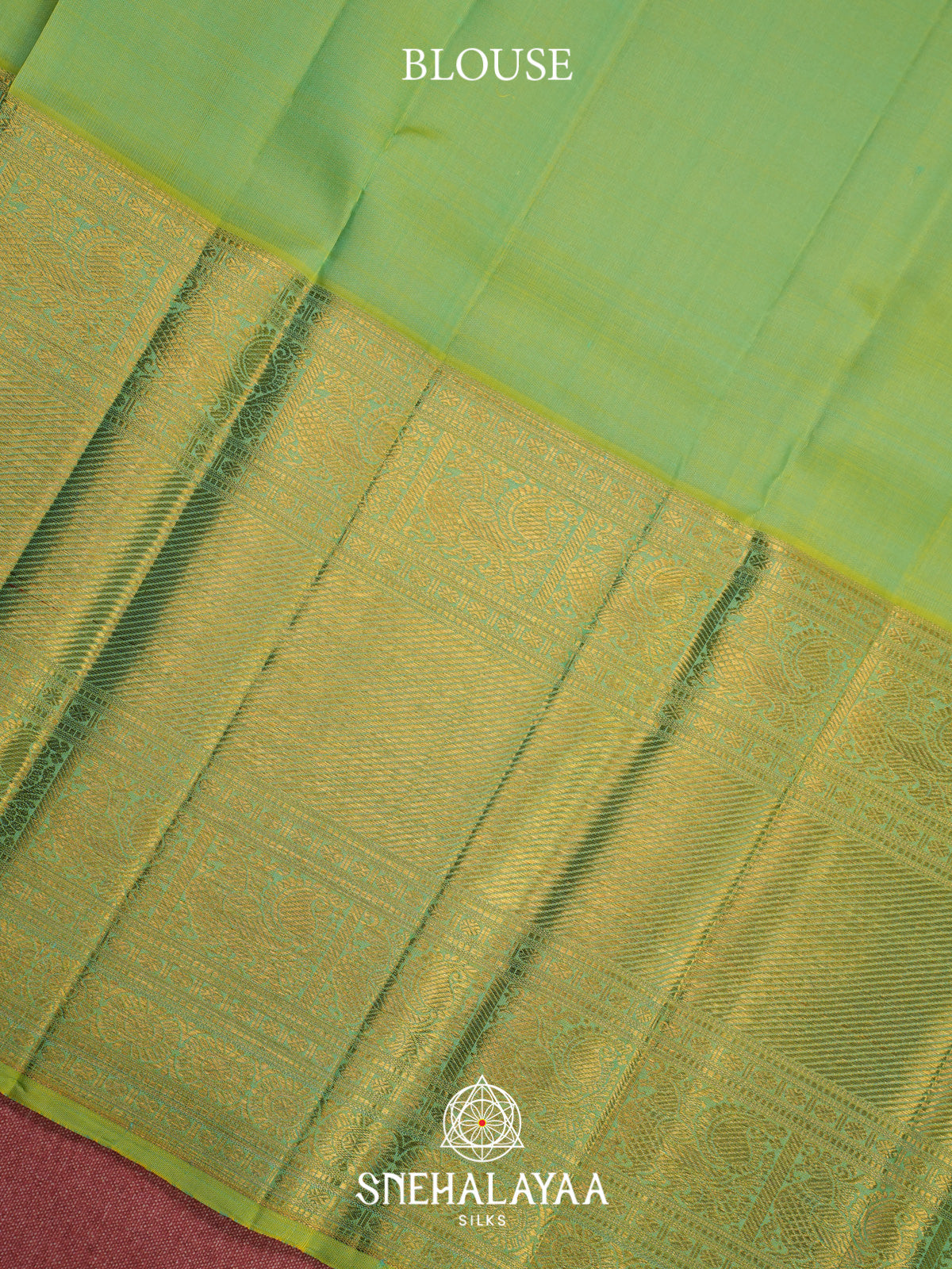Lime Green Kanjivaram Silk Saree