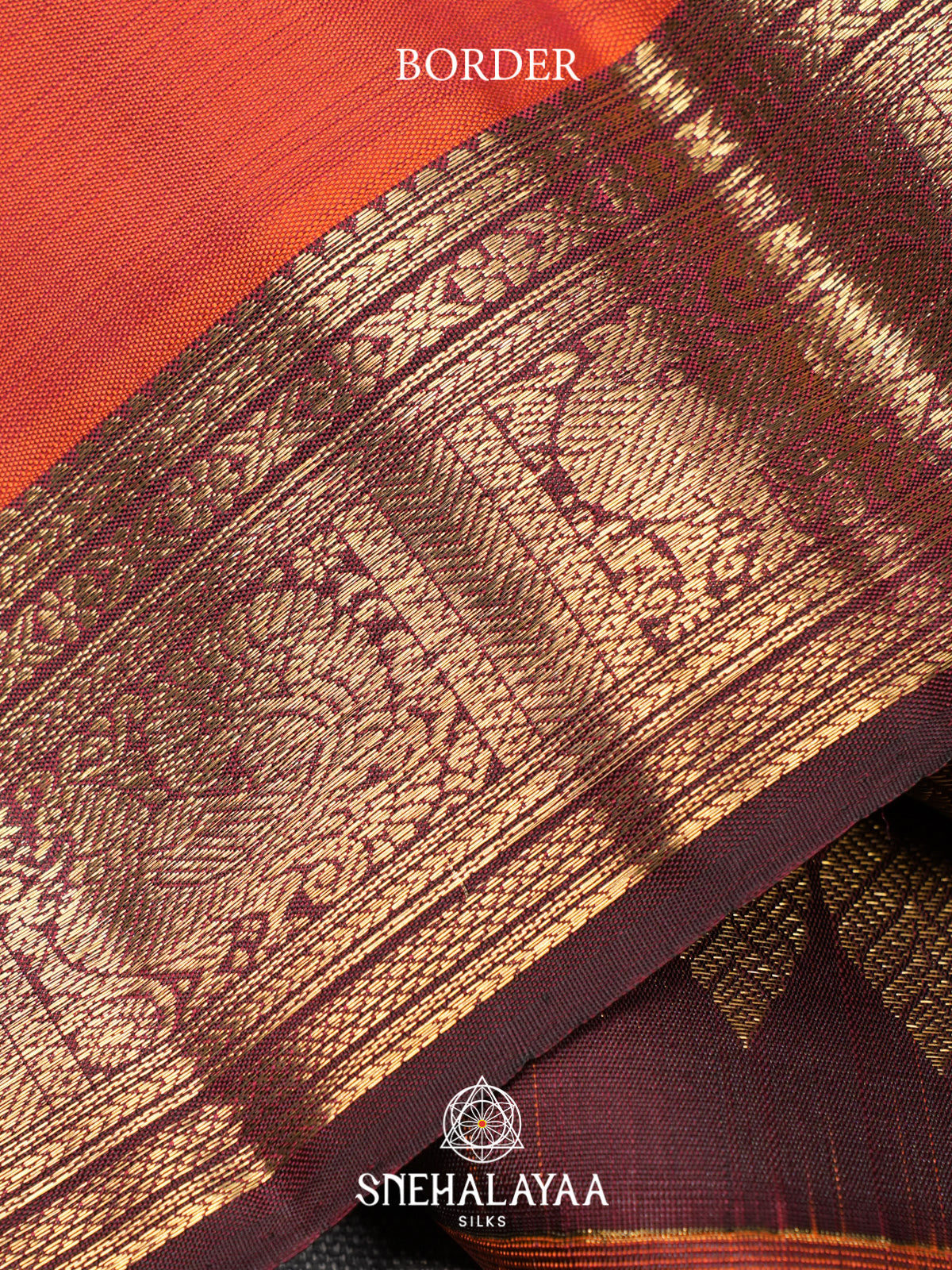 Orange Kanjivaram Silk Saree