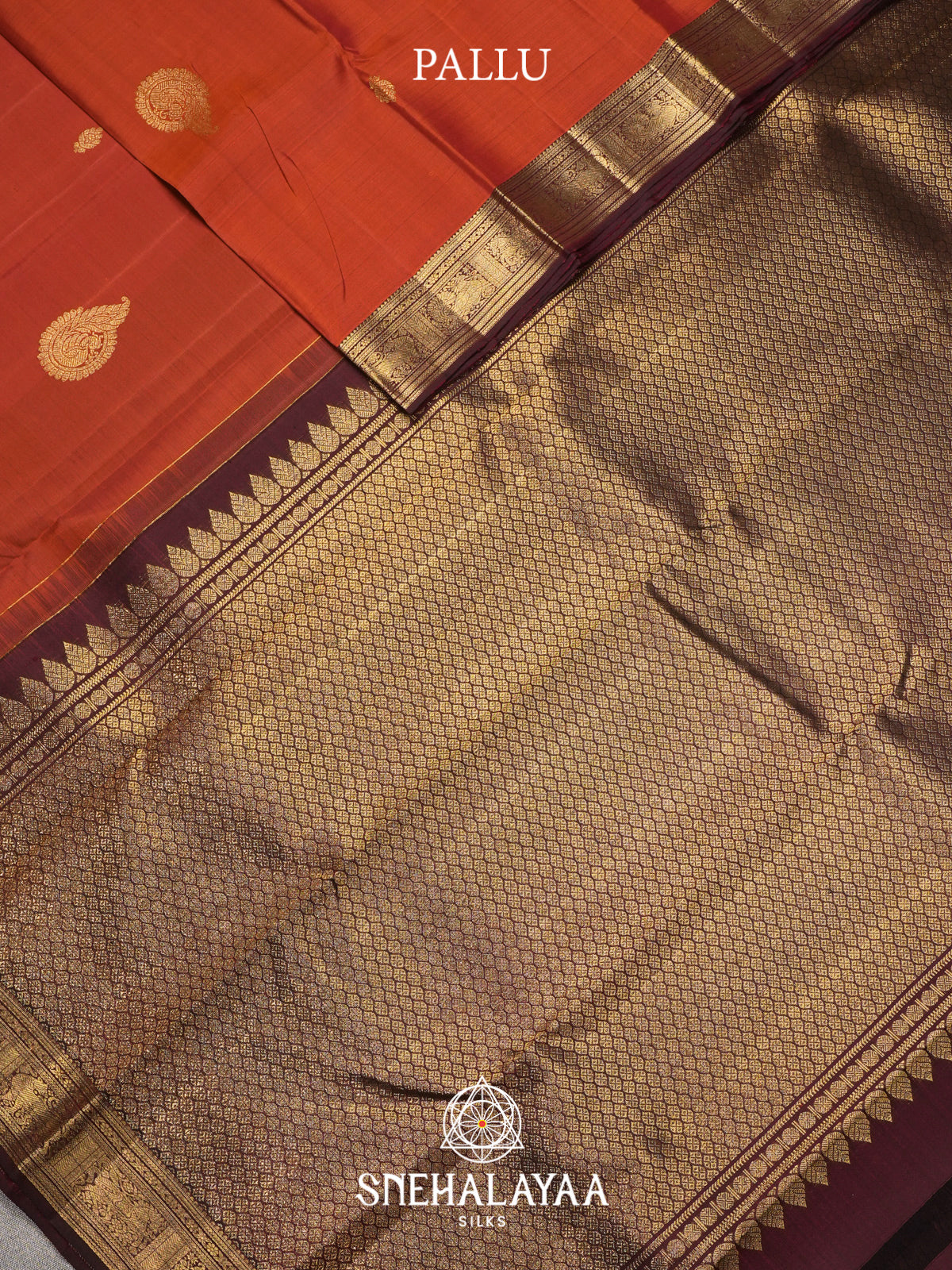 Orange Kanjivaram Silk Saree