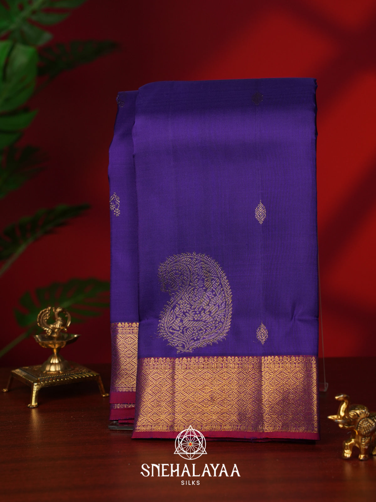 Purple Kanjivaram Silk Saree