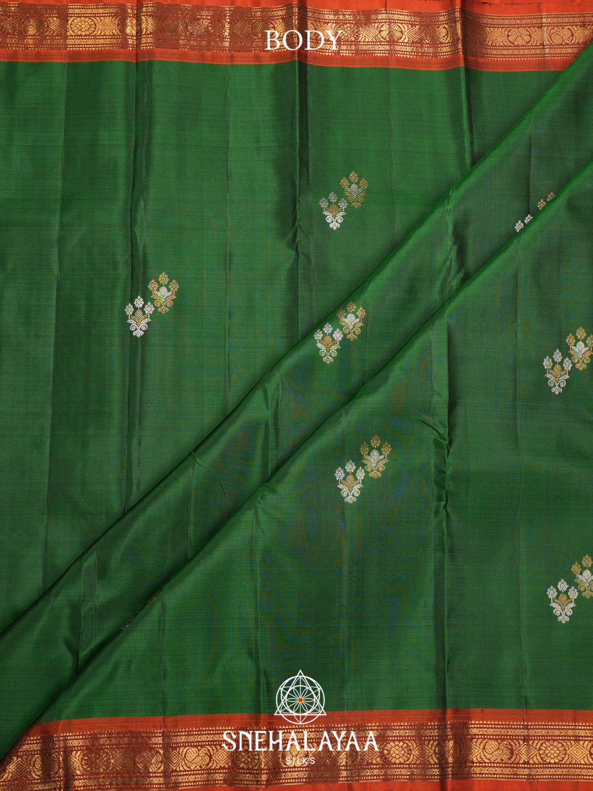 Emerald Green Kanjivaram Silk Saree