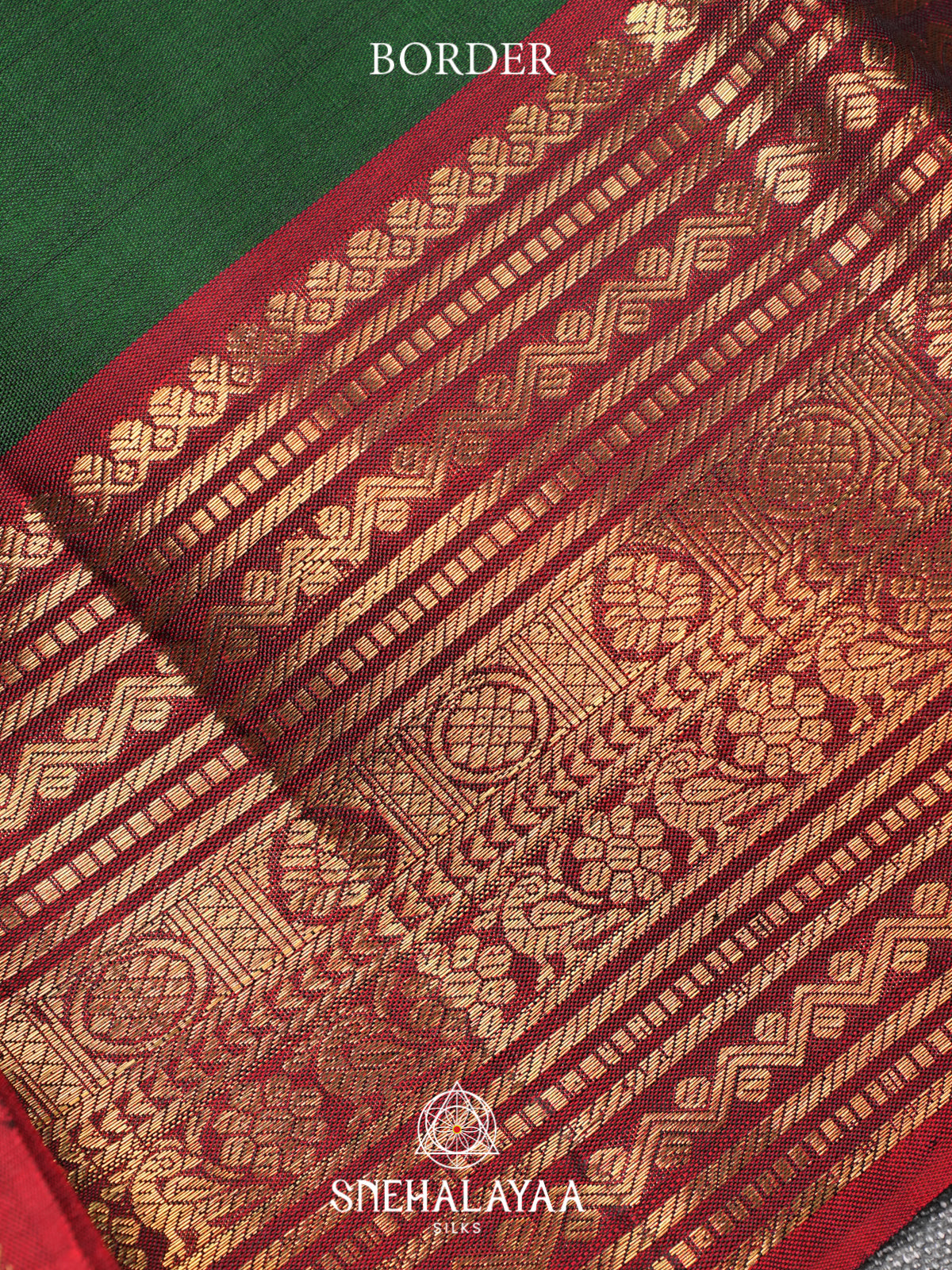 Forest Green Kanjivaram Silk Saree