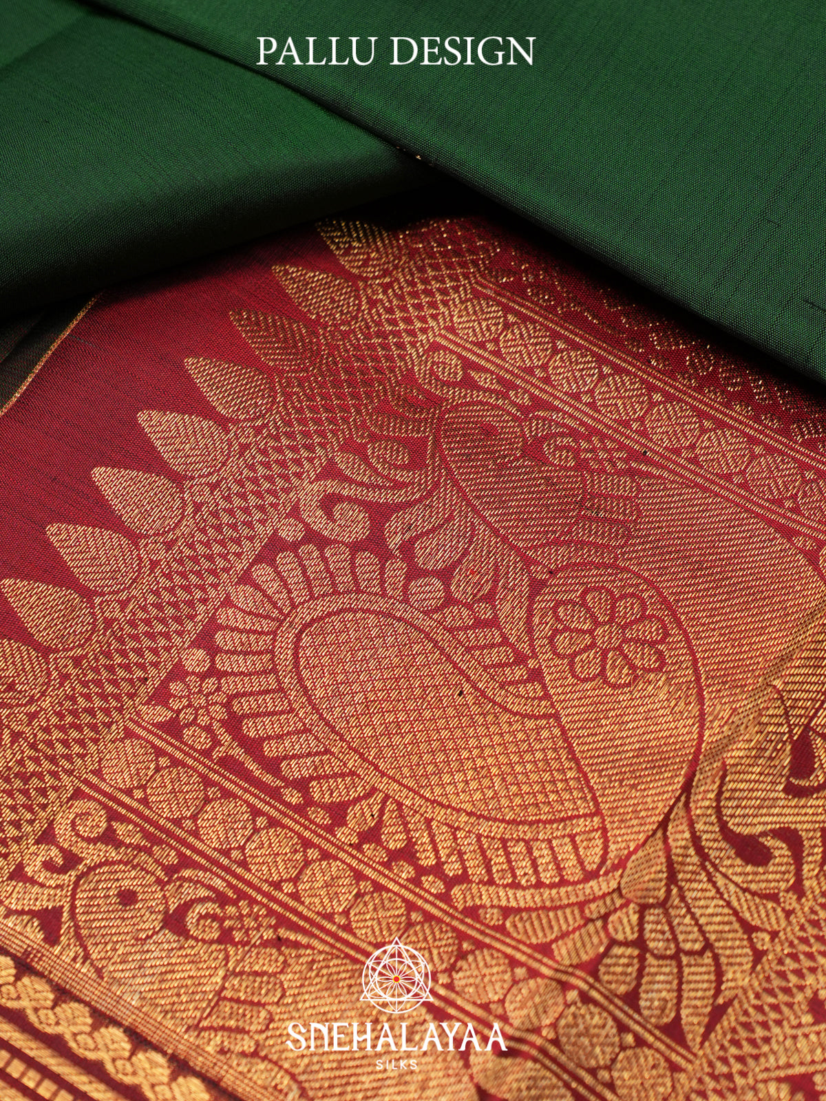 Forest Green Kanjivaram Silk Saree