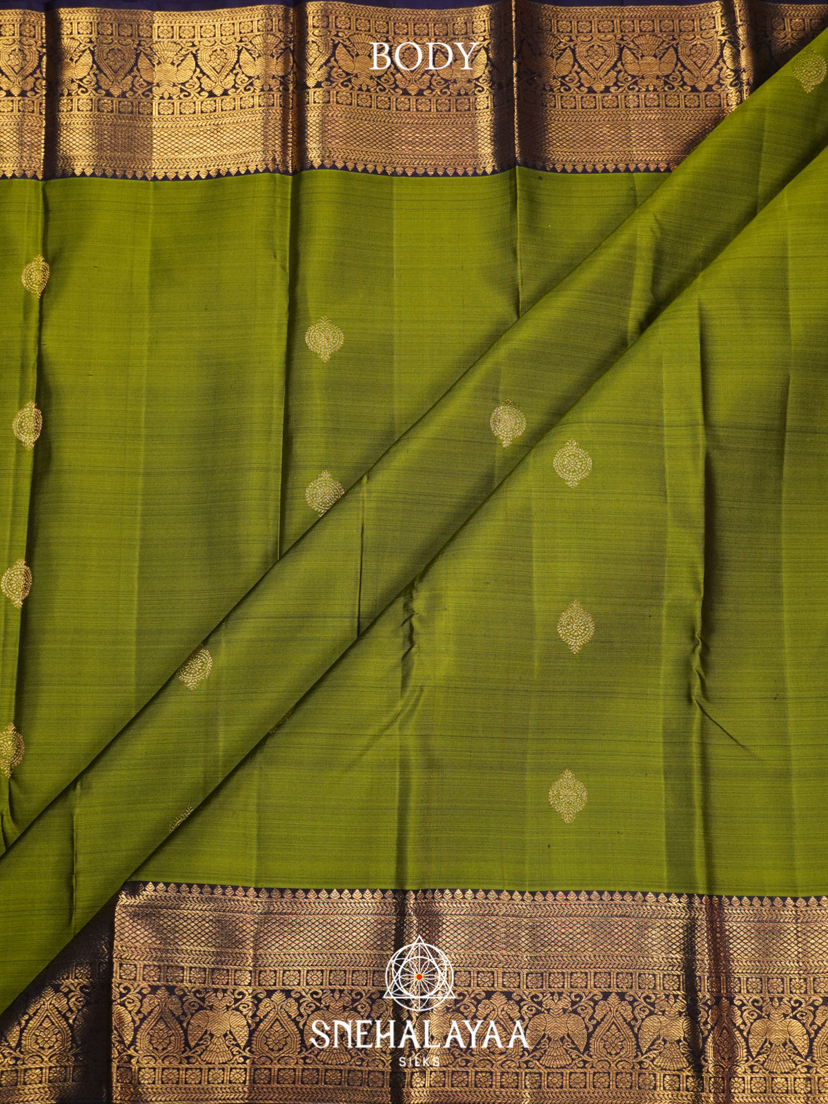 Mehandi Green Kanjivaram Silk Saree