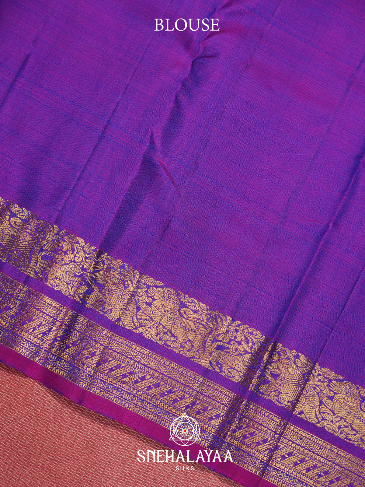 Peacock Blue Kanjivaram Silk Saree