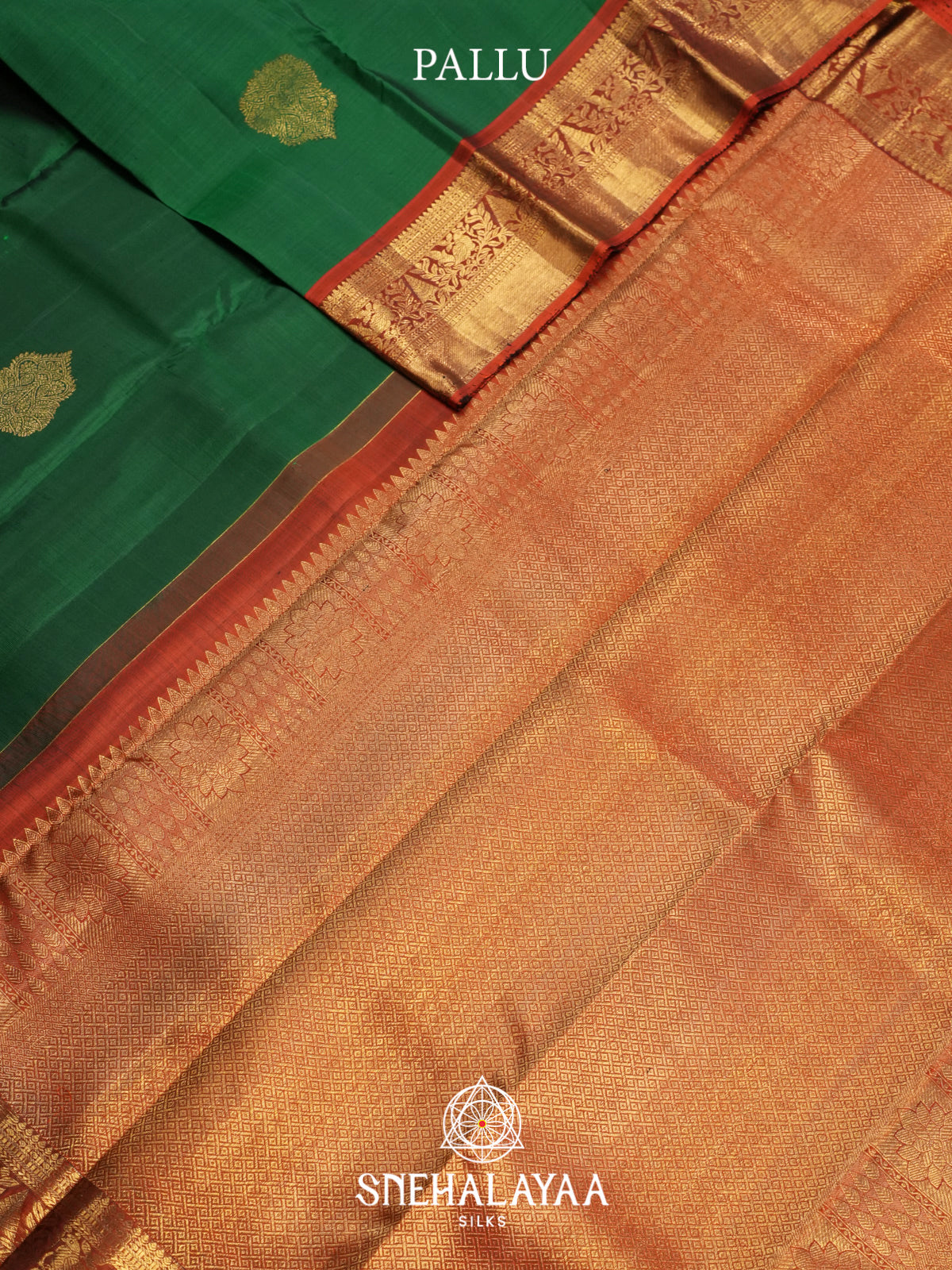 Forest Green Kanjivaram Silk Saree