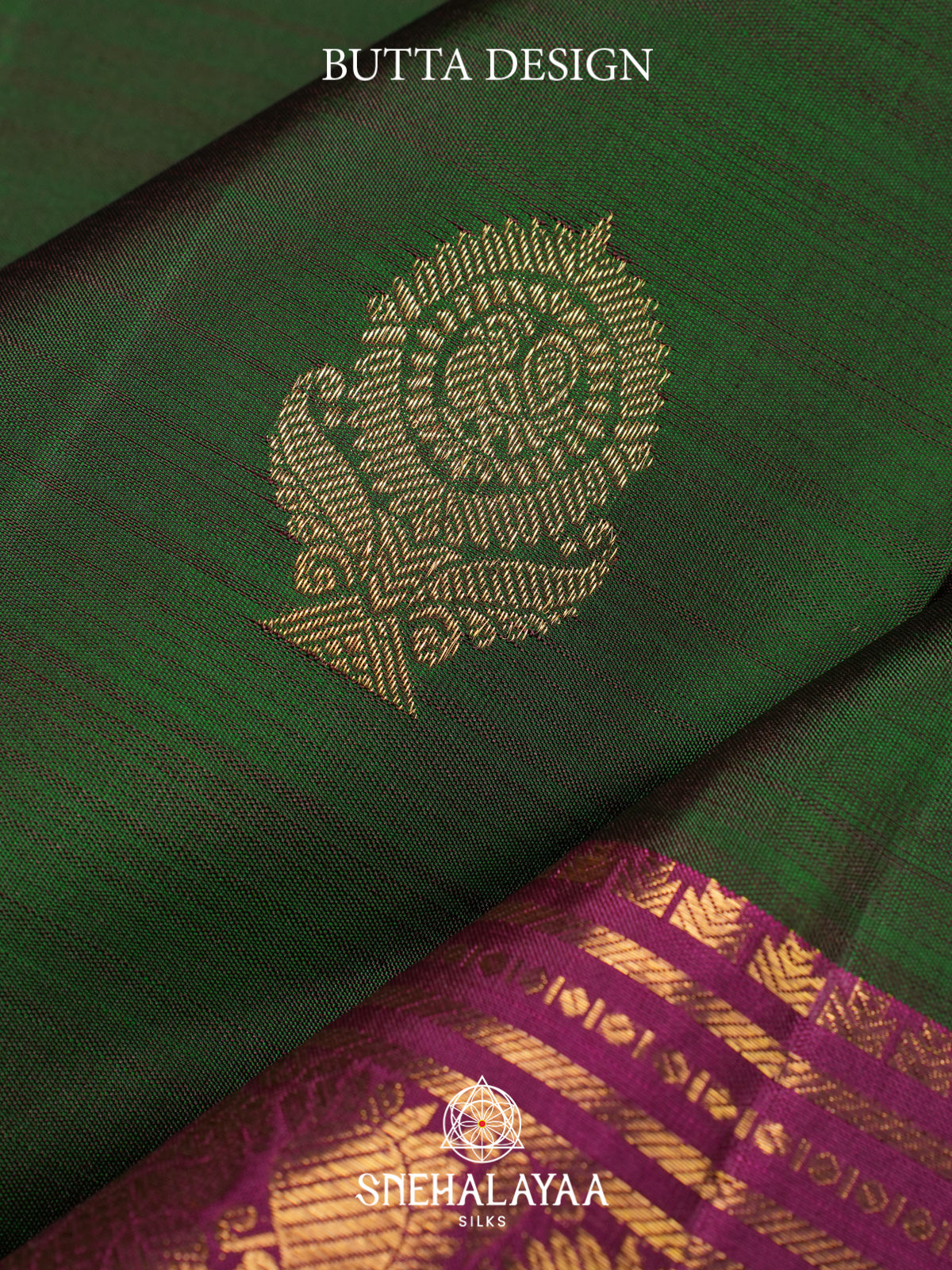 Forest Green Kanjivaram Silk Saree