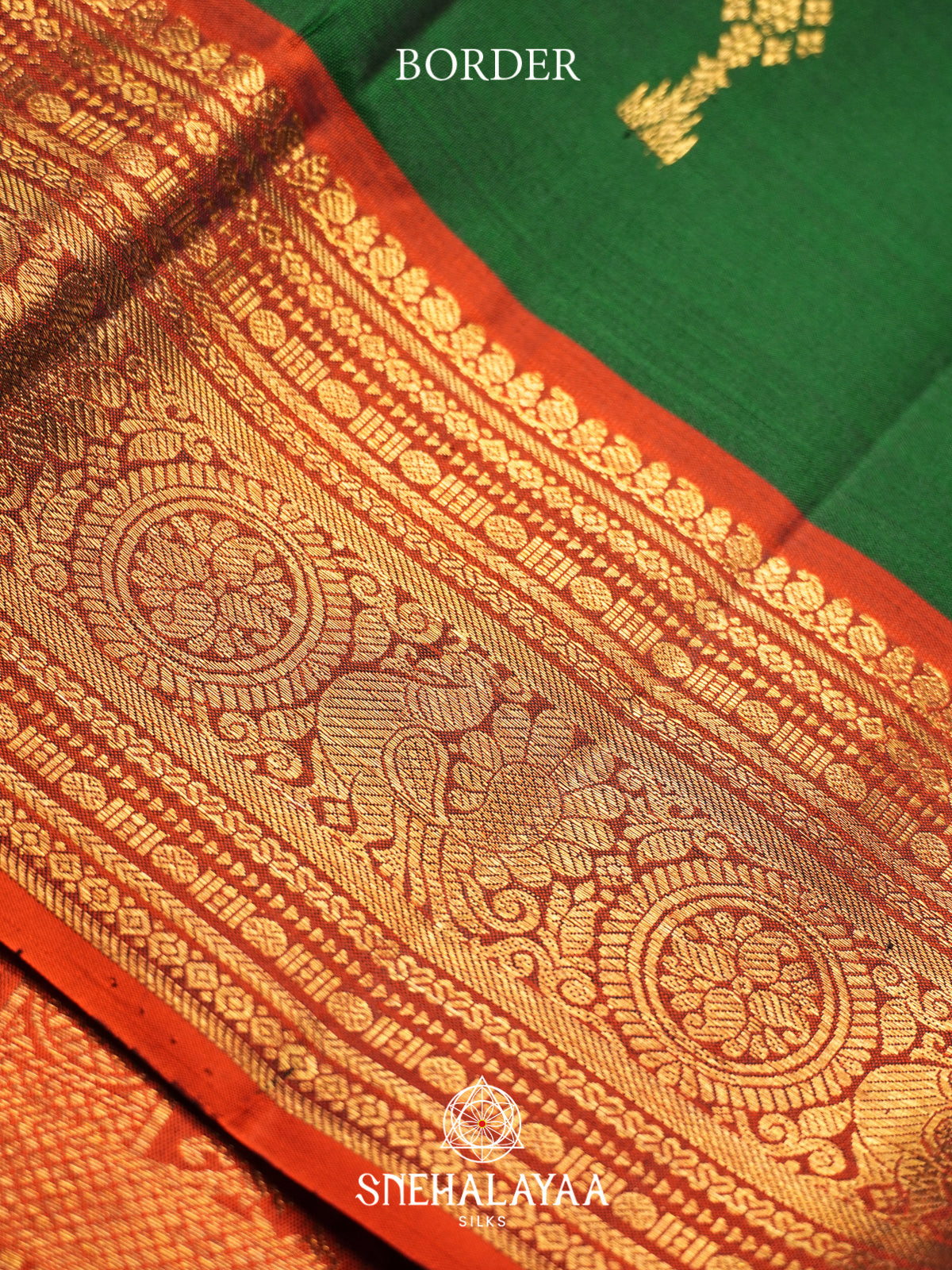 Emerald Green Kanjivaram Silk Saree