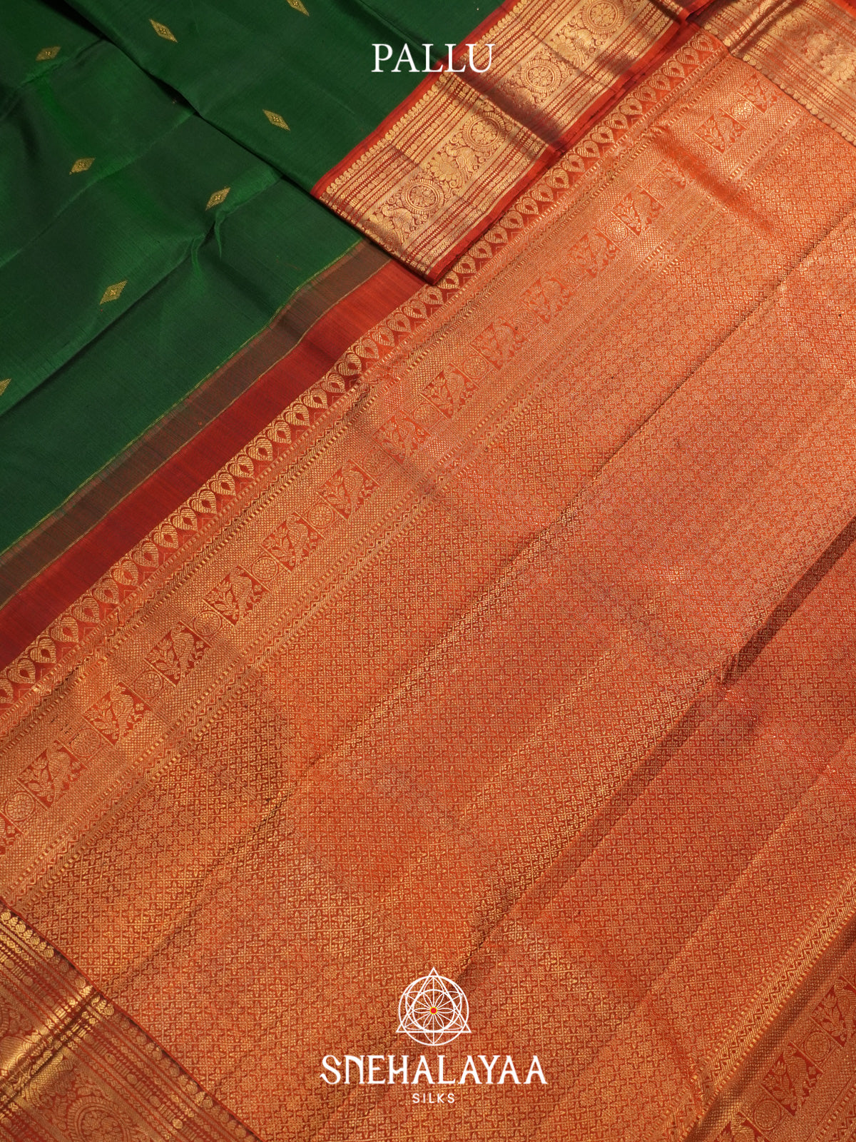 Emerald Green Kanjivaram Silk Saree