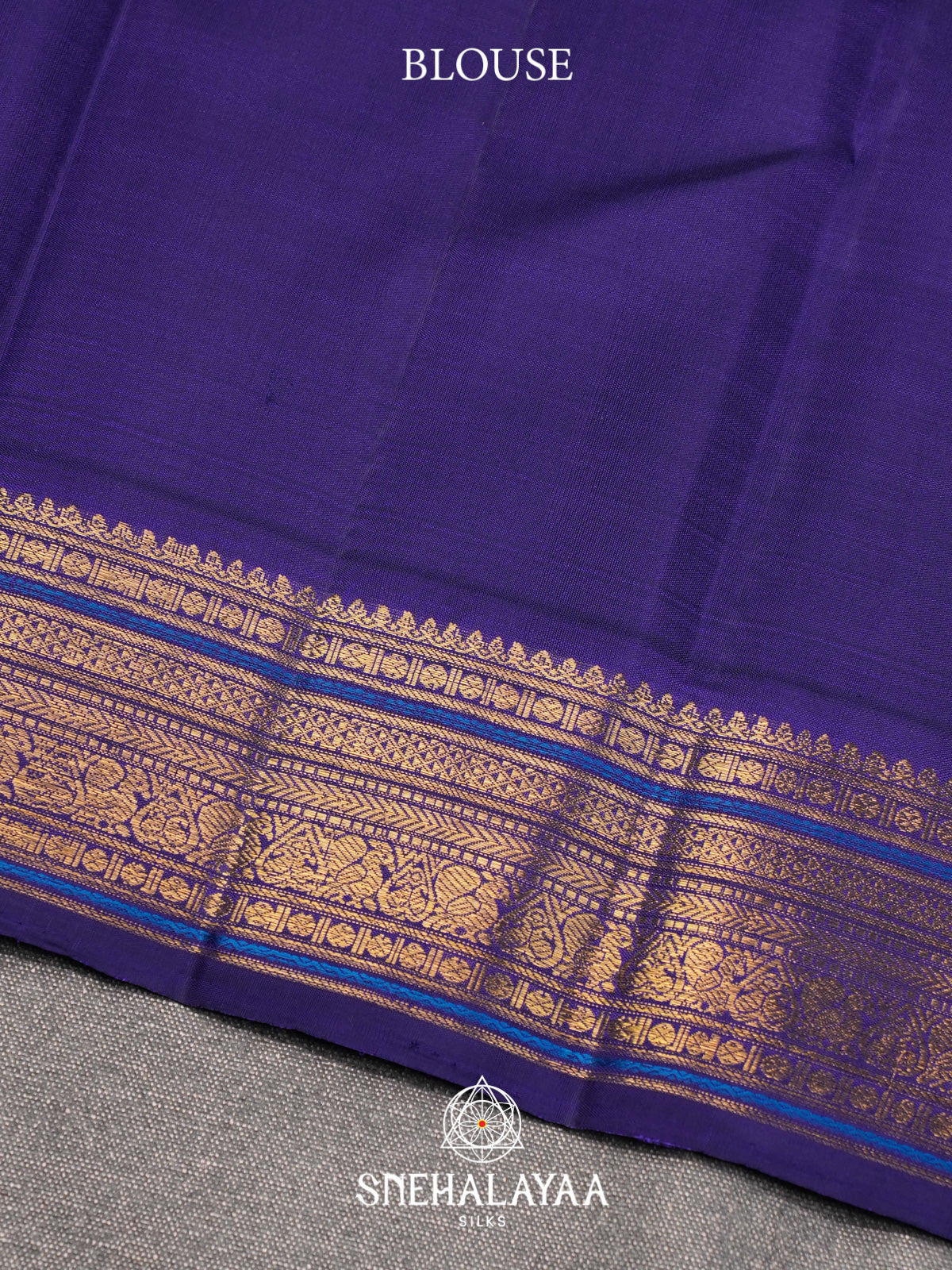 Ice blue Kanjivaram Silk Saree