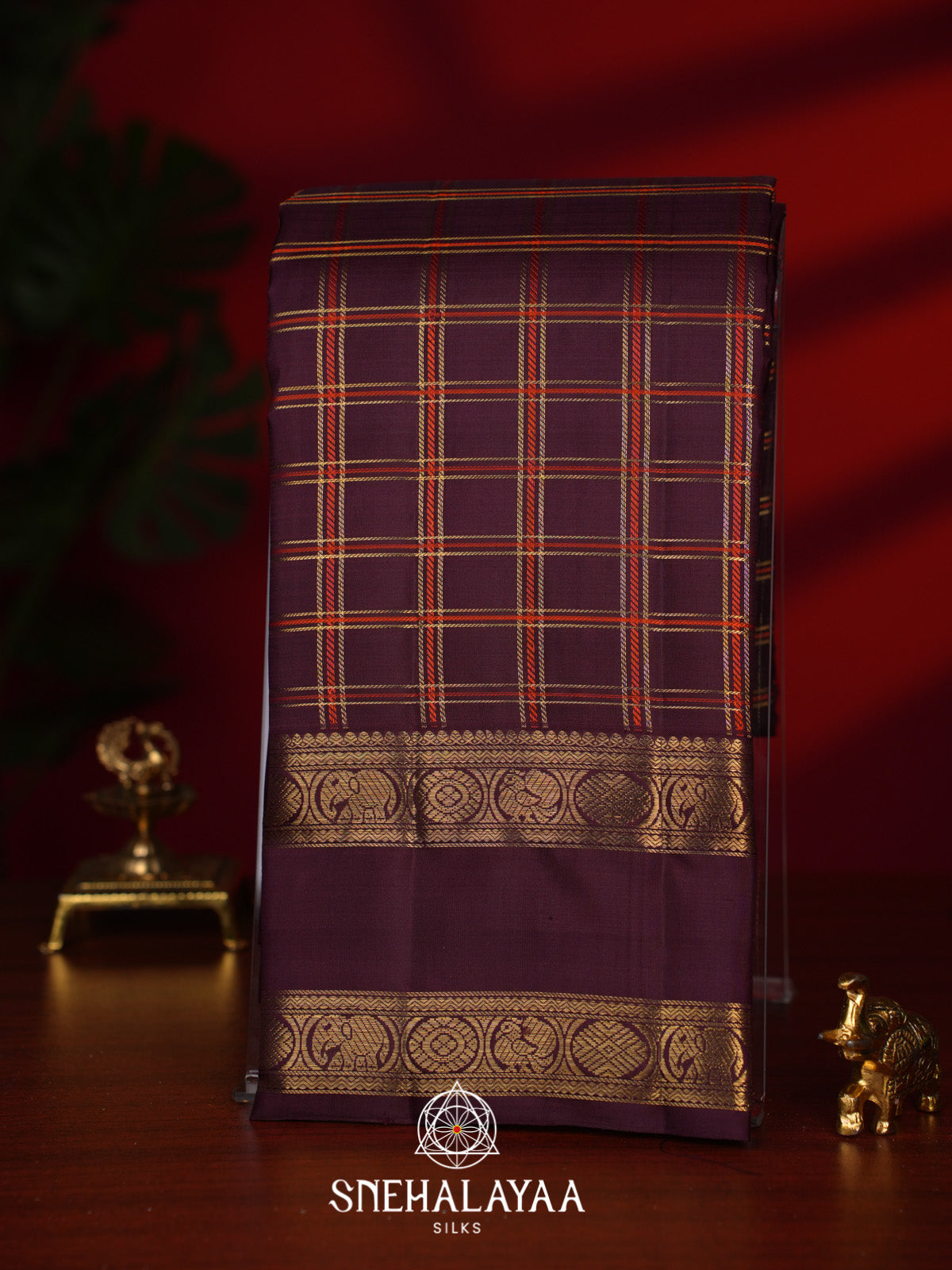 Coffee Brown Kanjivaram Silk Saree