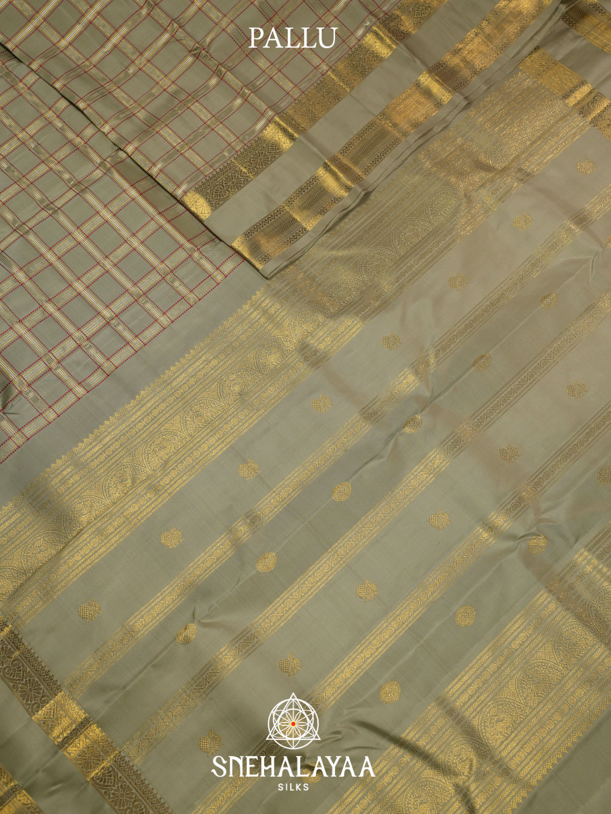 Sage Green Kanjivaram Silk Saree