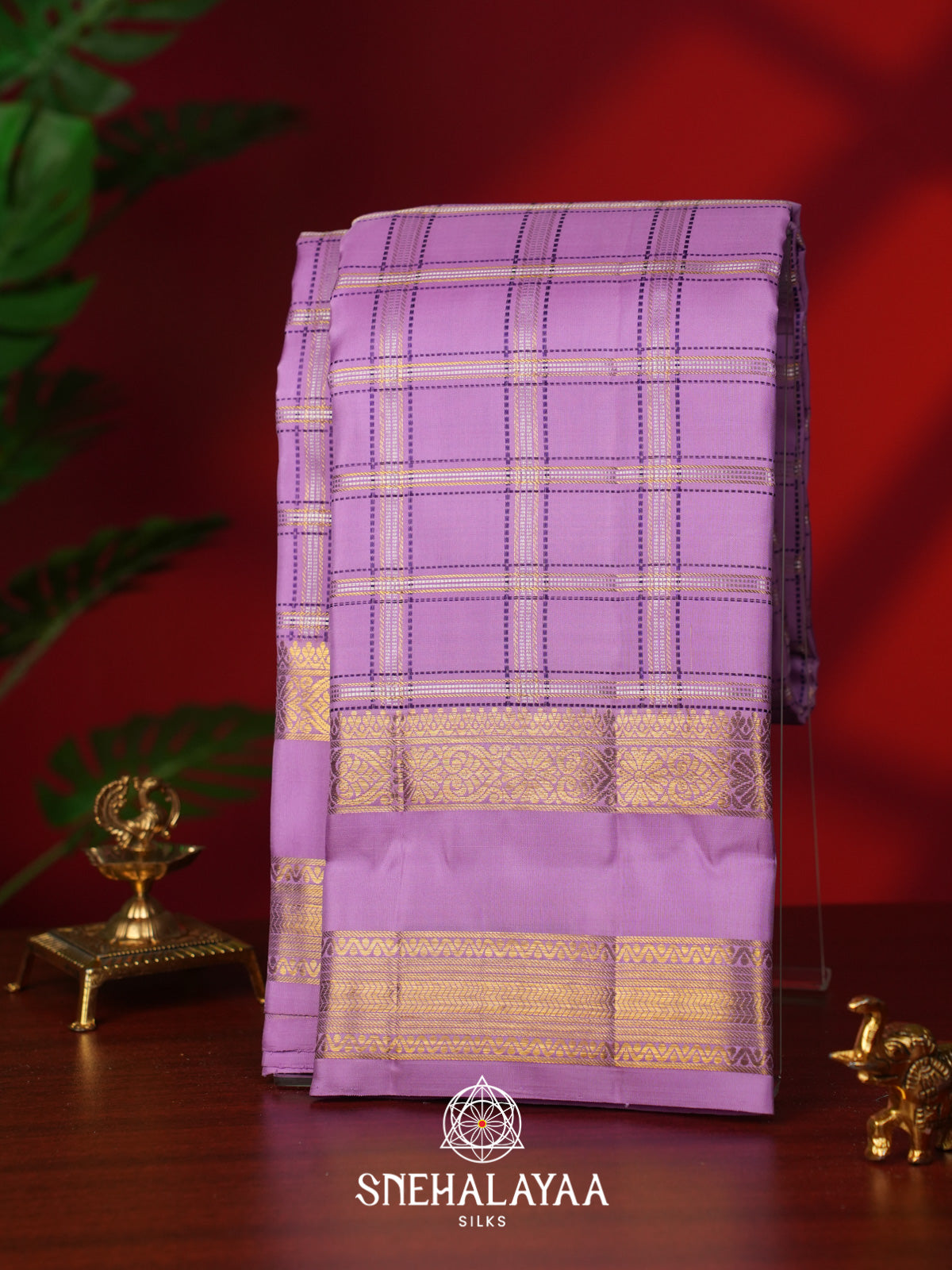 Lavender Kanjivaram Silk Saree