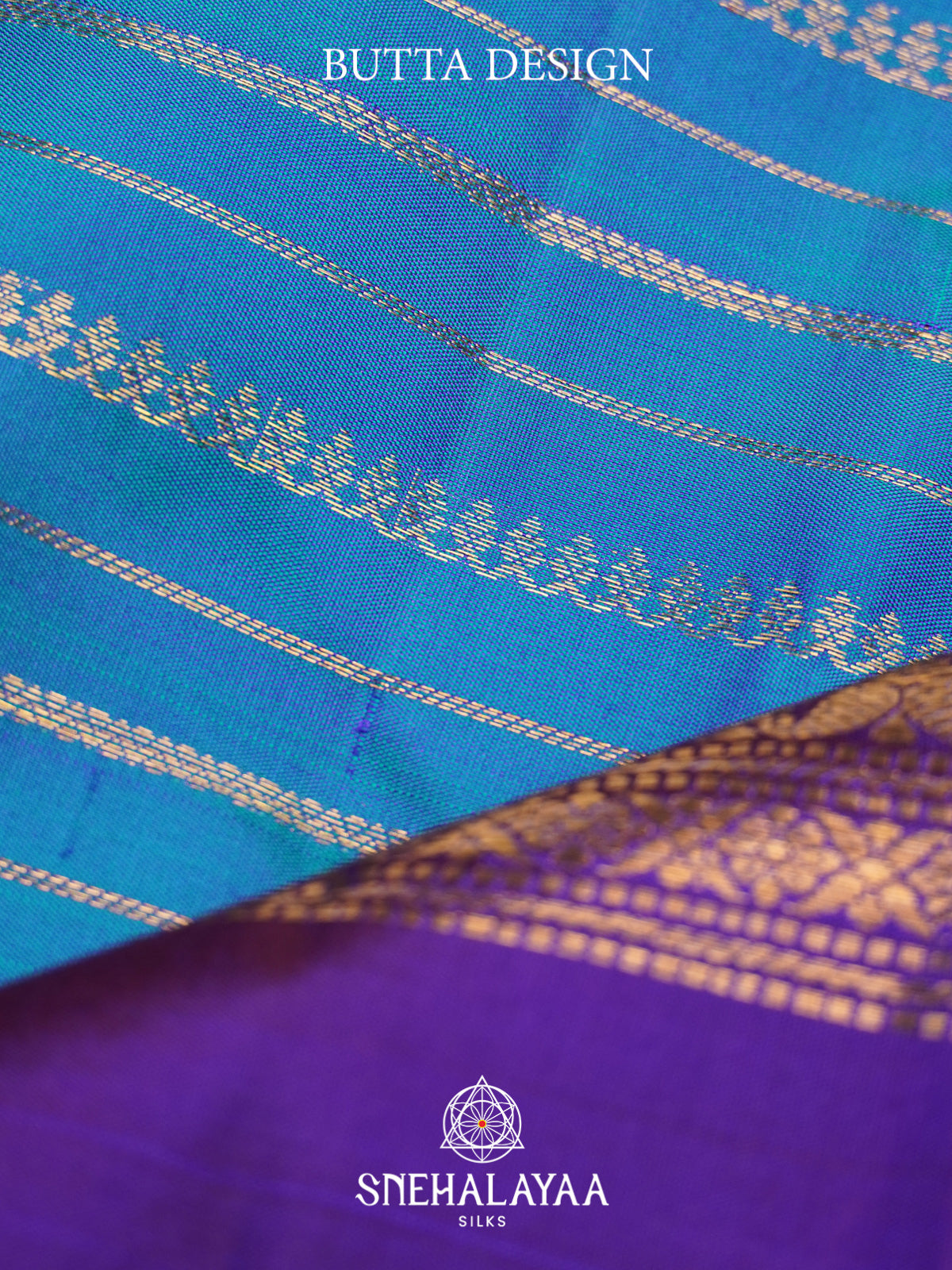 Aqua Blue Kanjivaram Silk Saree