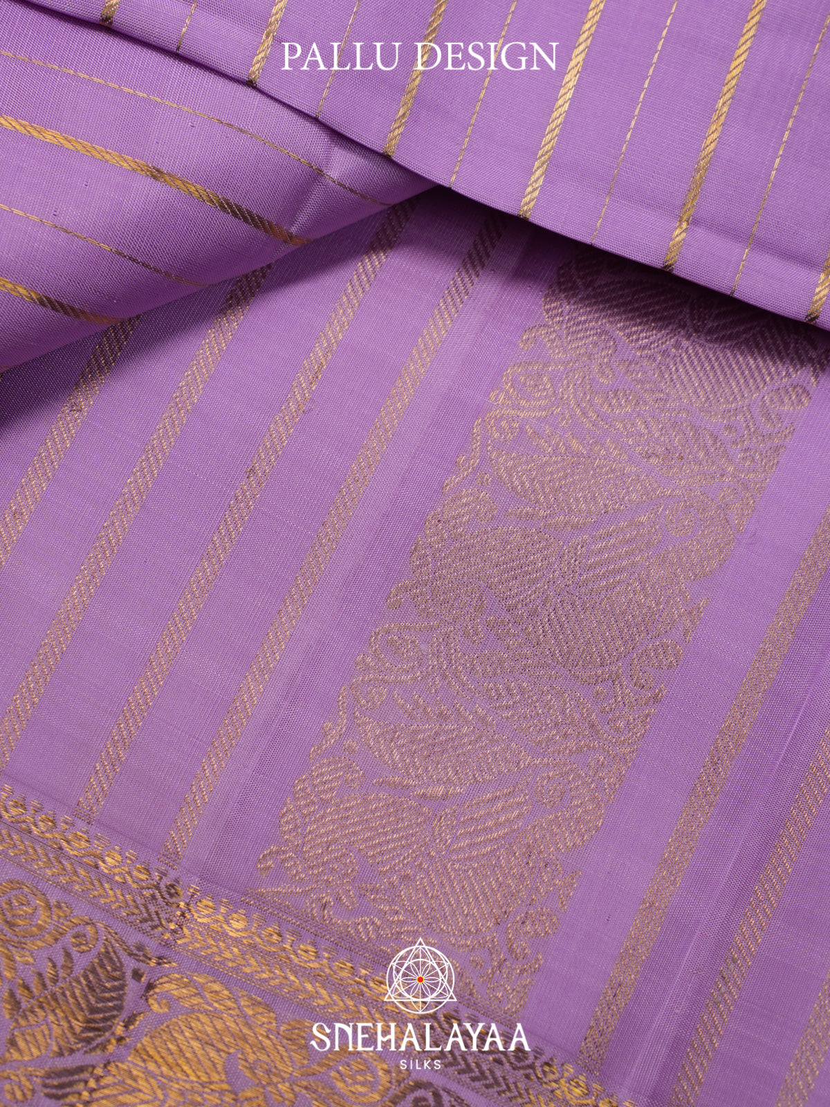 lavender Kanjivaram Silk Saree