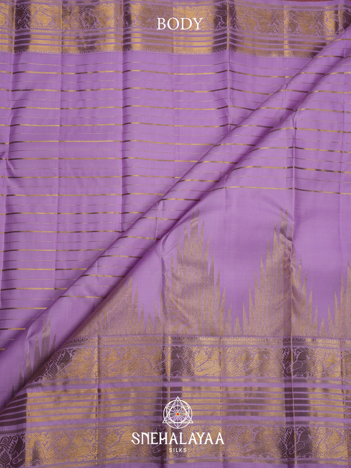lavender Kanjivaram Silk Saree